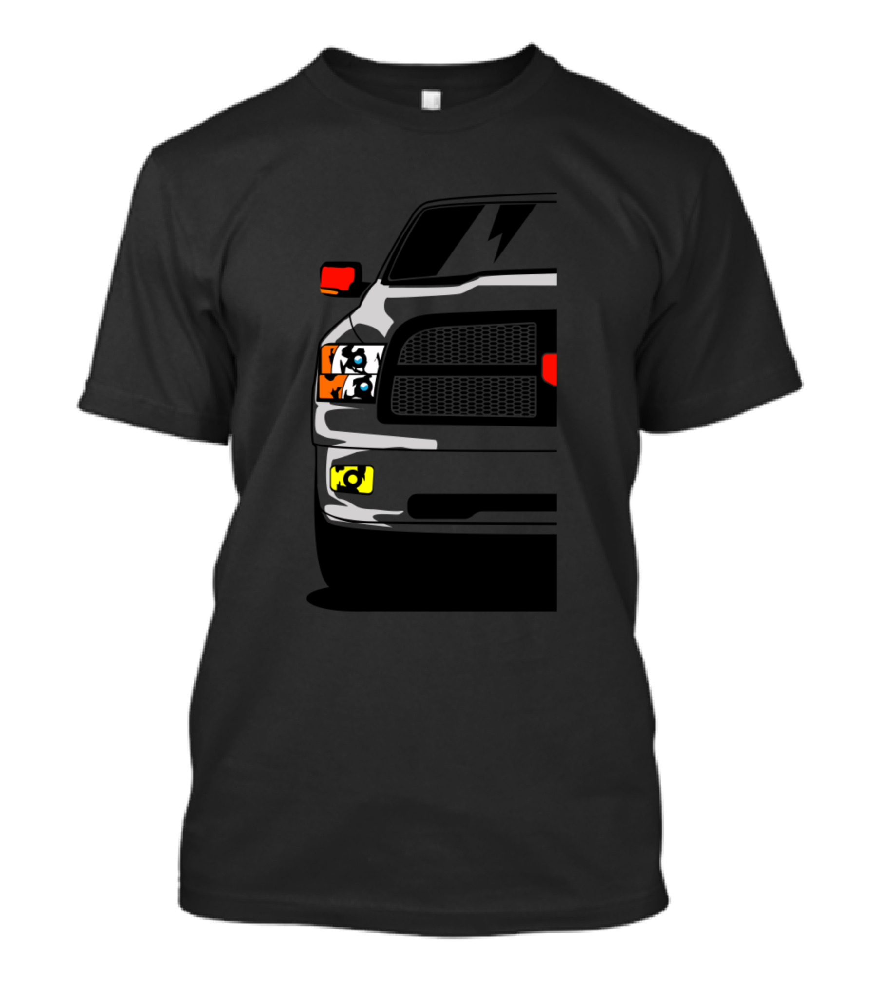 Dodge Ram Truck 1500 2010 Front Grill And Headlight T-Shirt