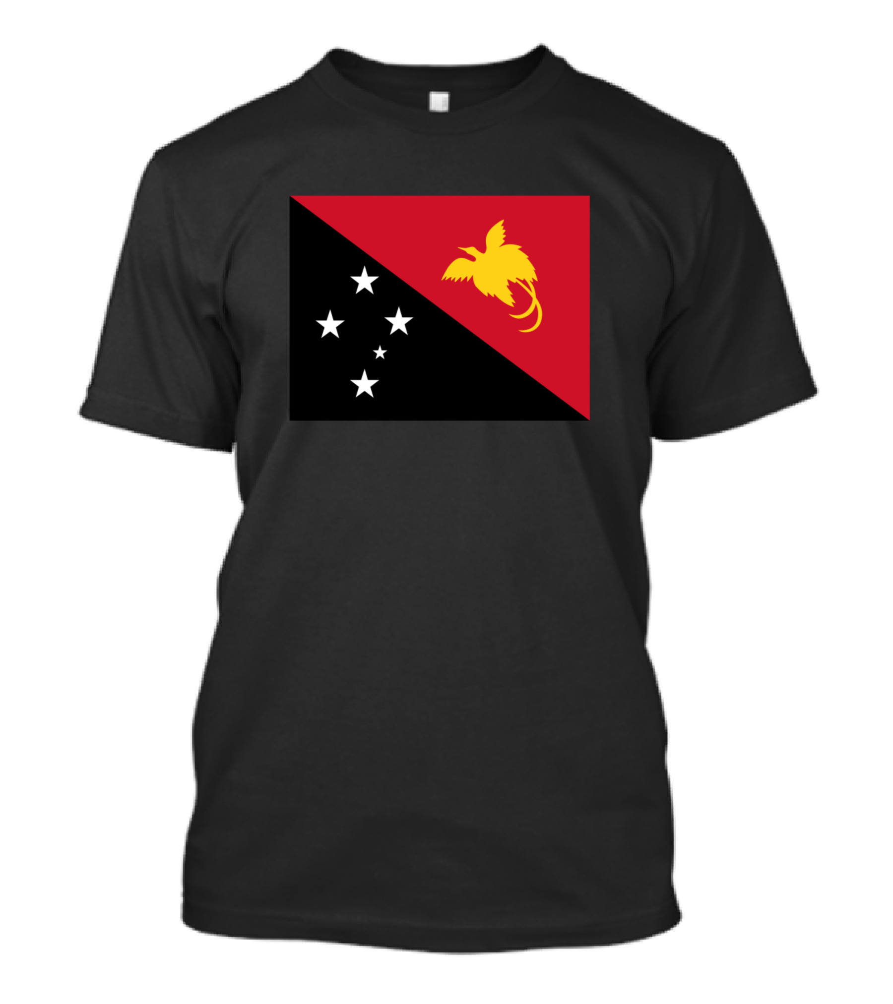Flag Of Papua New Guinea With Five Stars And Yellow Bird Of Paradise T-Shirt