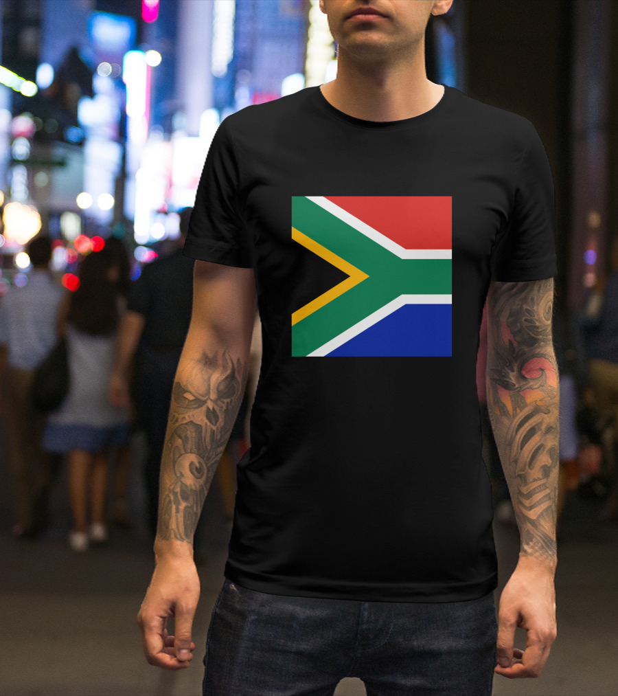 Flags Of The World Neck Gaiter South Africa Flag T-Shirt