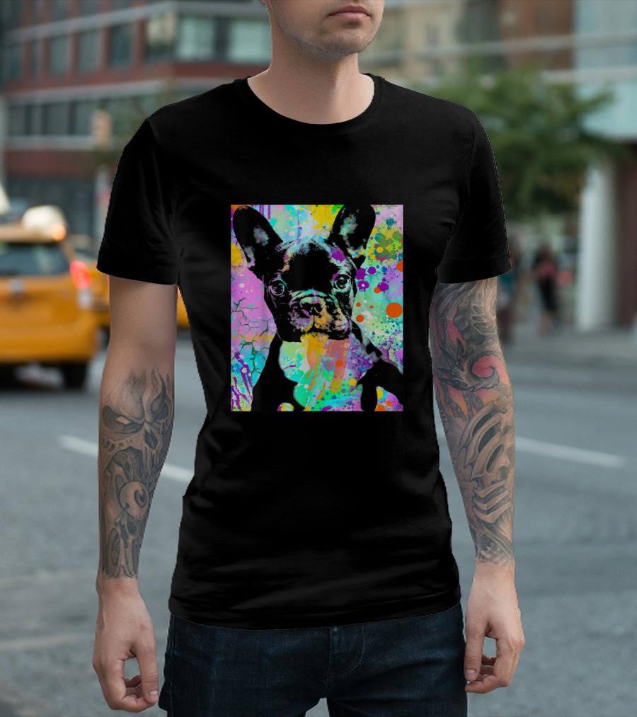 French Bulldog Love Bright Colorful Frenchie Unique T-Shirt
