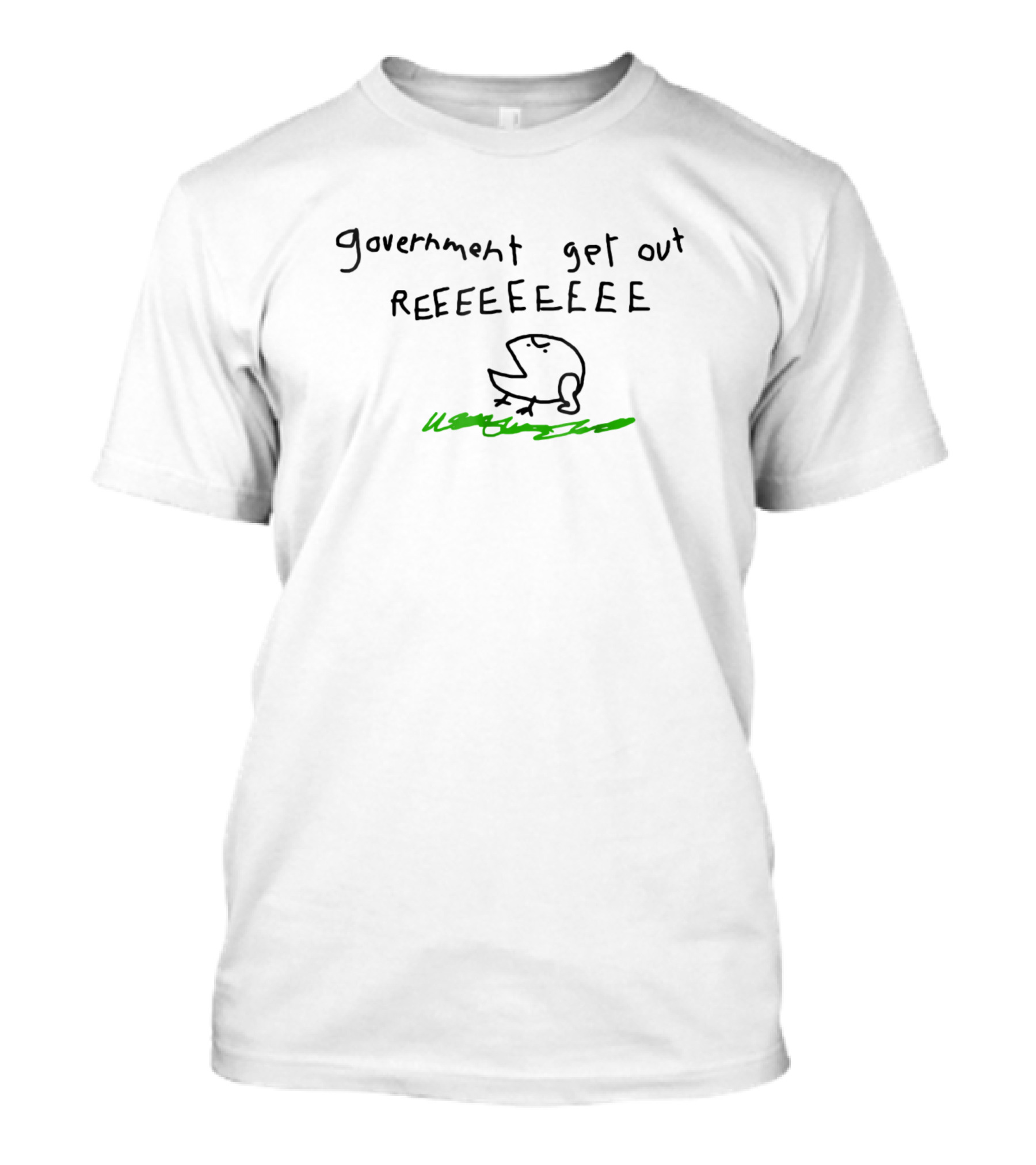 Gadsden Frog Government Get Out REEEEEEEE Flag USA Meme T-Shirt