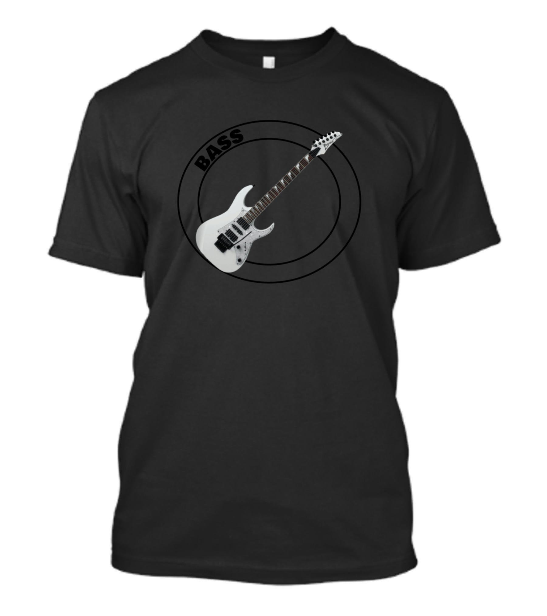 Bass Electric Guitar Circle T-Shirt