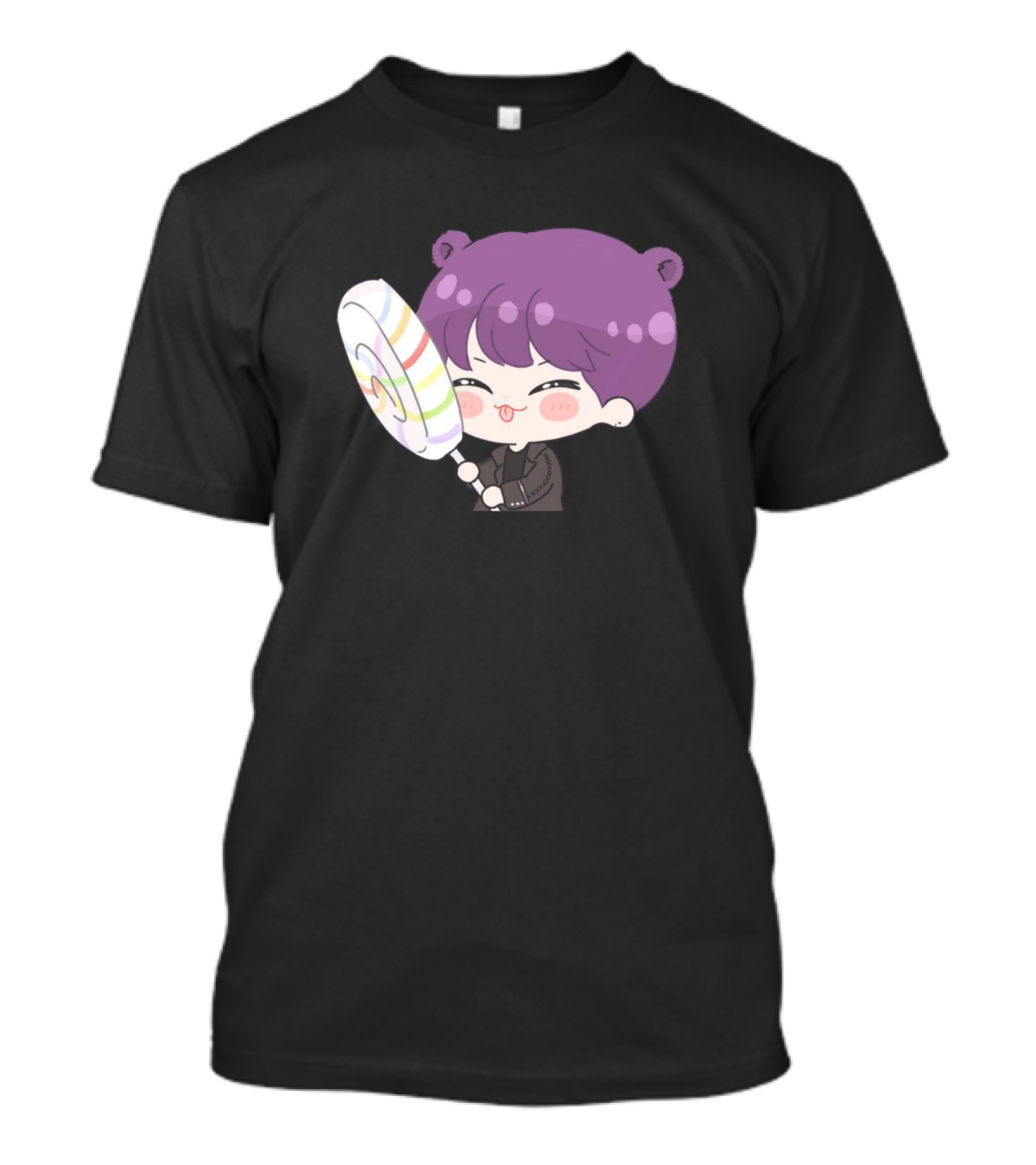 Seventeen Hoshi Cute Chibi With Colorful Lollipop T-Shirt