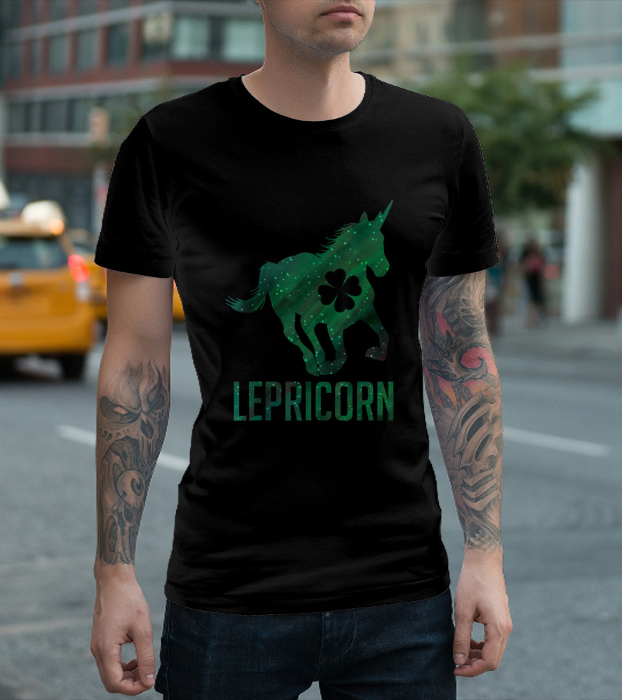 Lepricorn Unicorn with Clover T-Shirt