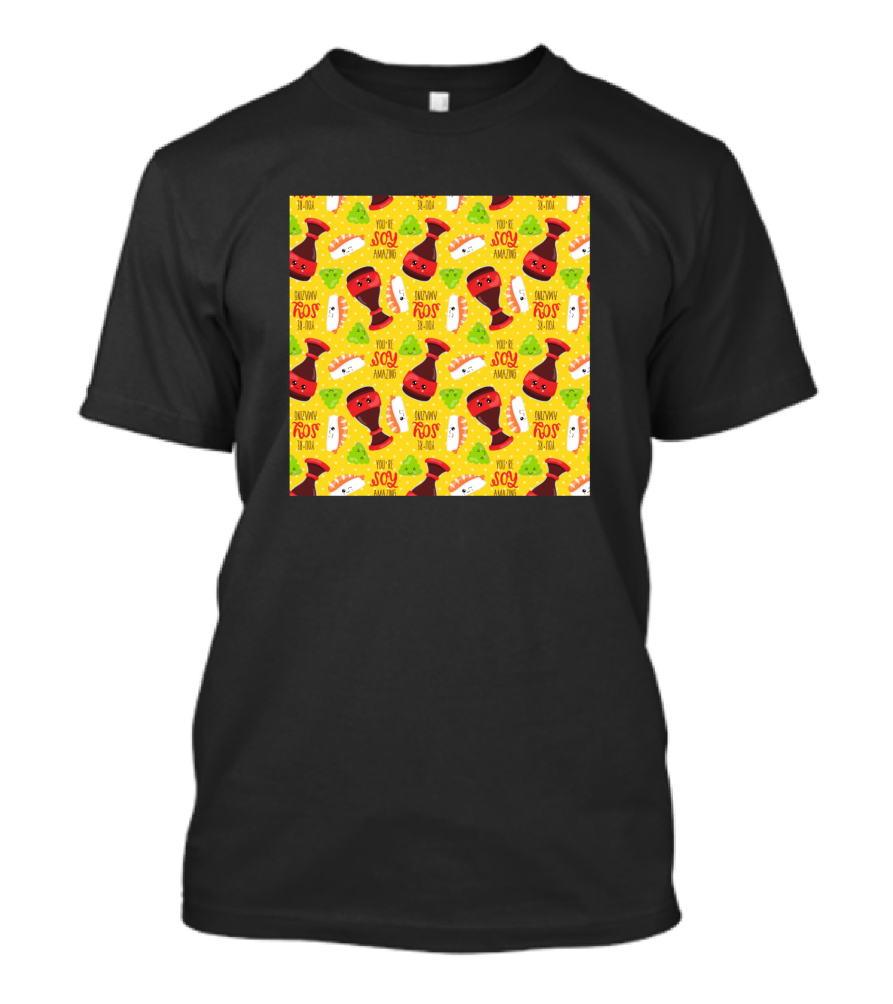 Neck Gaiter Kawaii Nigiri Sushi Soy Sauce You're Soy Amazing T-Shirt