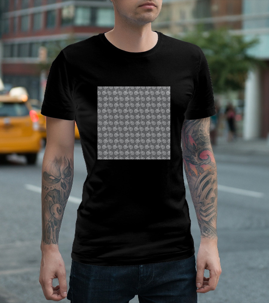 Ride A Bike Gray Bicycle Neck Gaiter Gator T-Shirt
