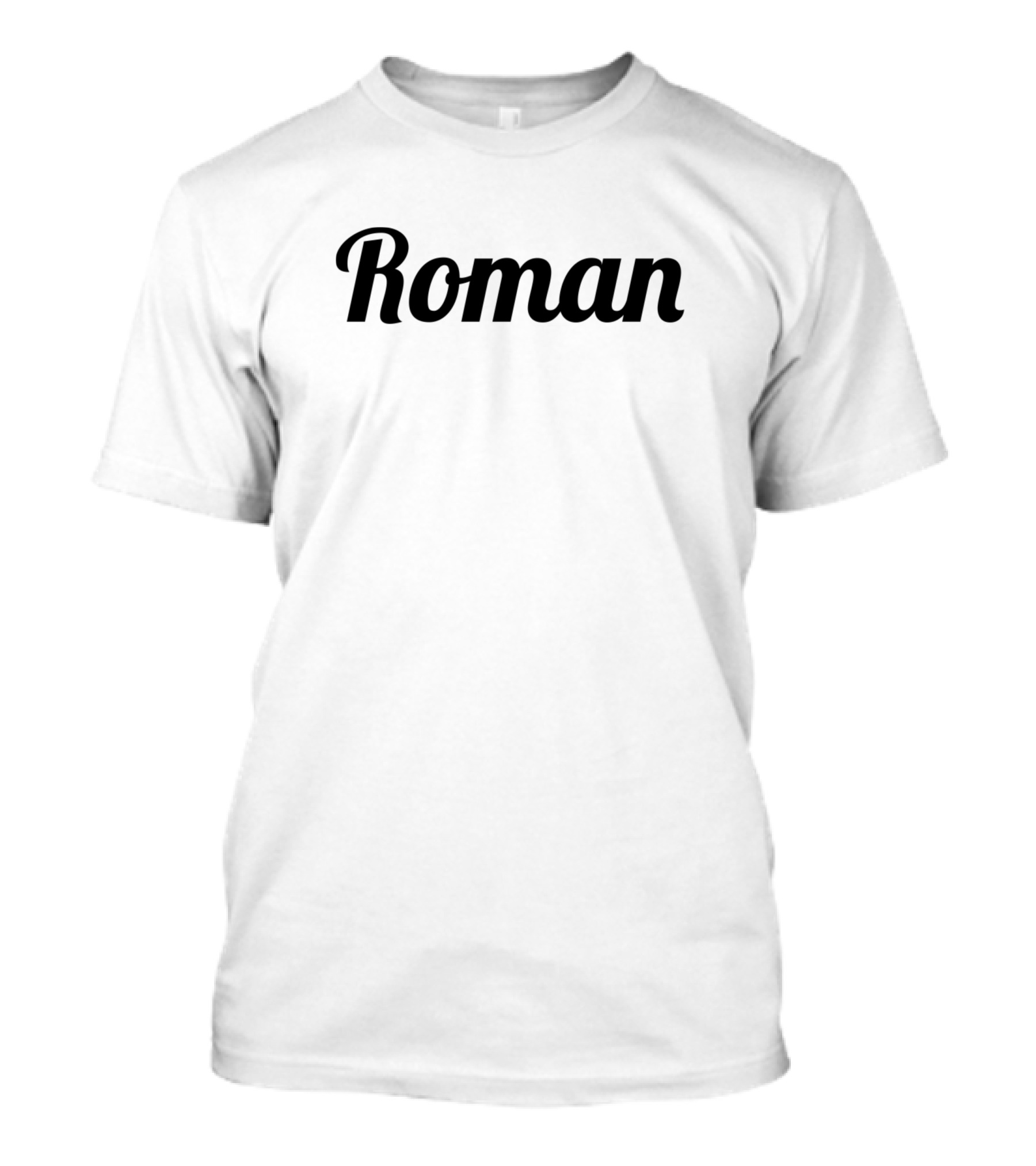 Roman Text Classic Black Font T-Shirt
