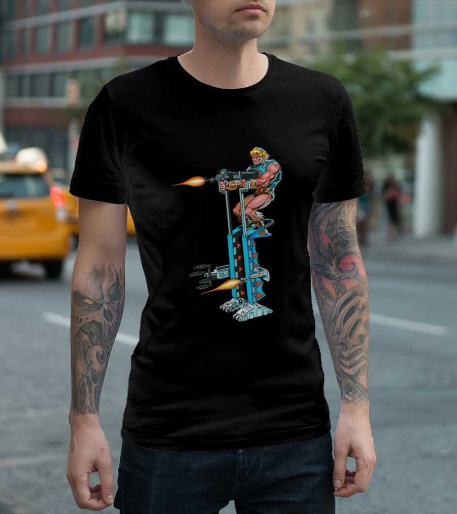 Stlit Stacker Hero on Robotic Combat Stilts T-Shirt