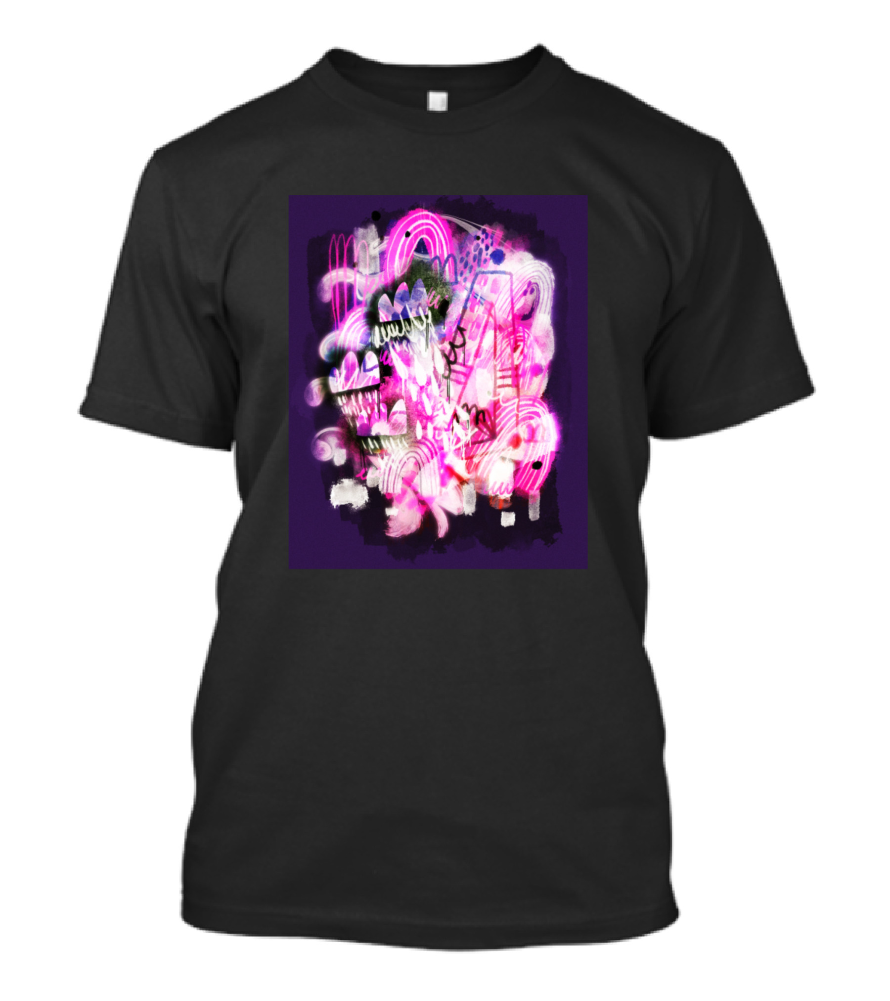 Crazy Bows Neon Vortex Abstract 24 Pink Purple Fusion T-Shirt