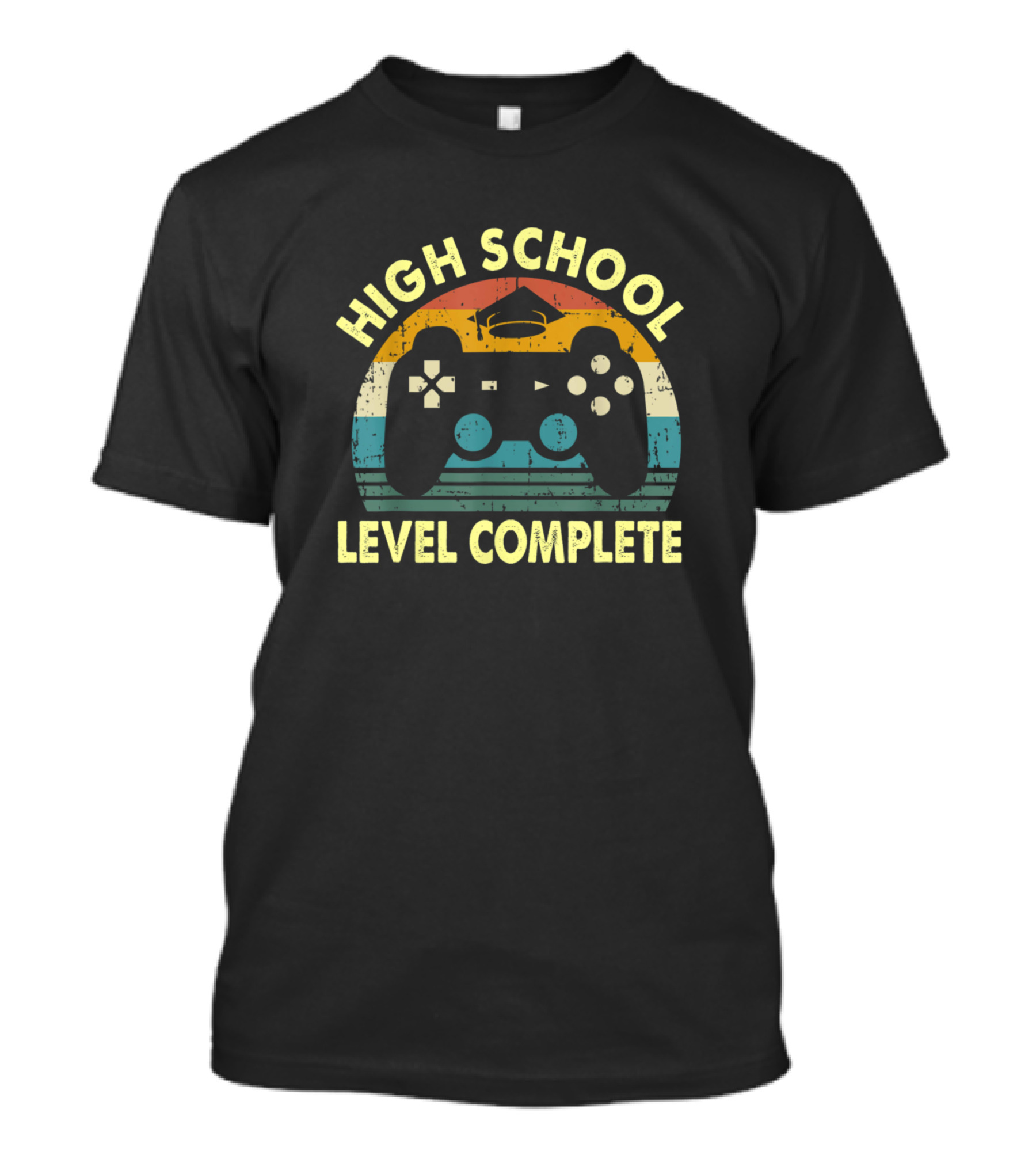High School Level Complete Retro Game Controller Graduation T-Shirt