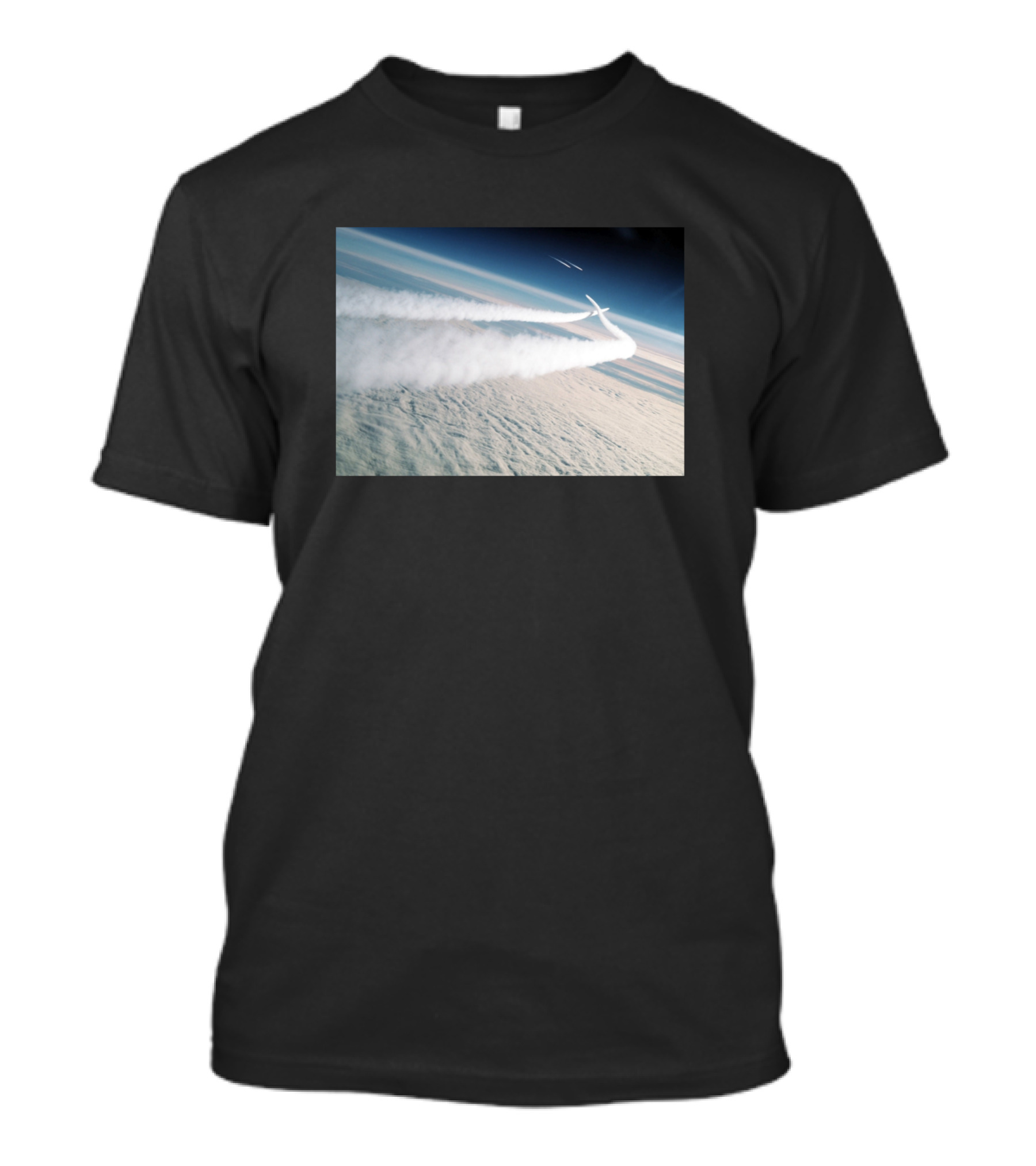 Interception Contrail Sky View Airplane Scene T-Shirt