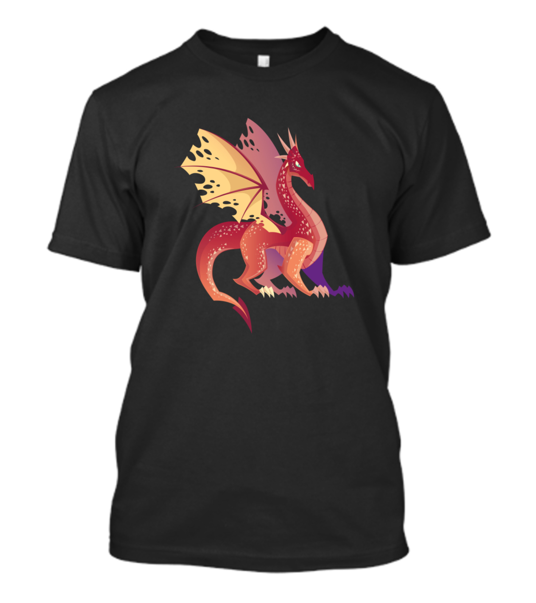 Legend Standing Dragon Crimson Winged Mythical Creature T-Shirt