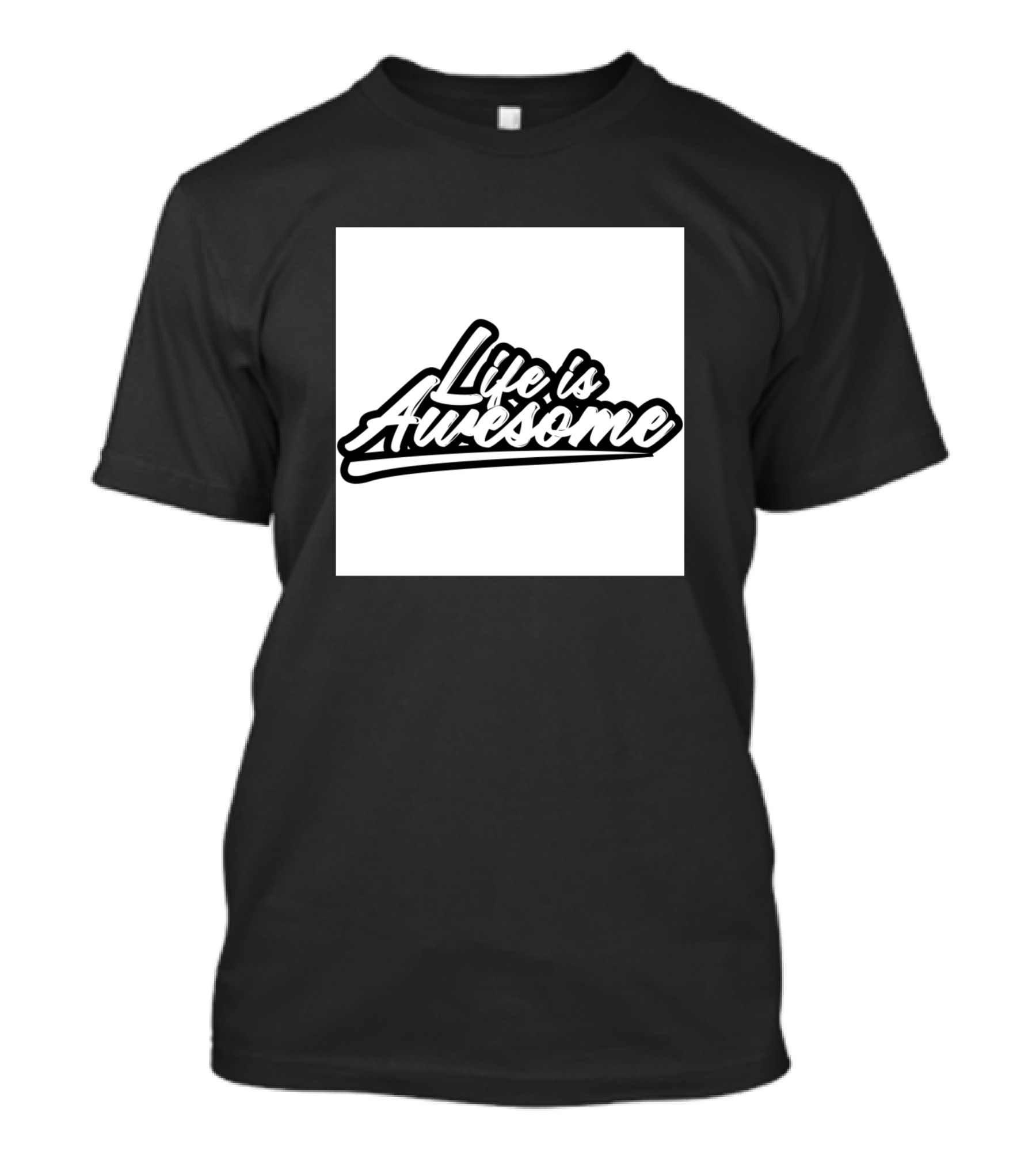 Life Is Awesome Positive Typography T-Shirt