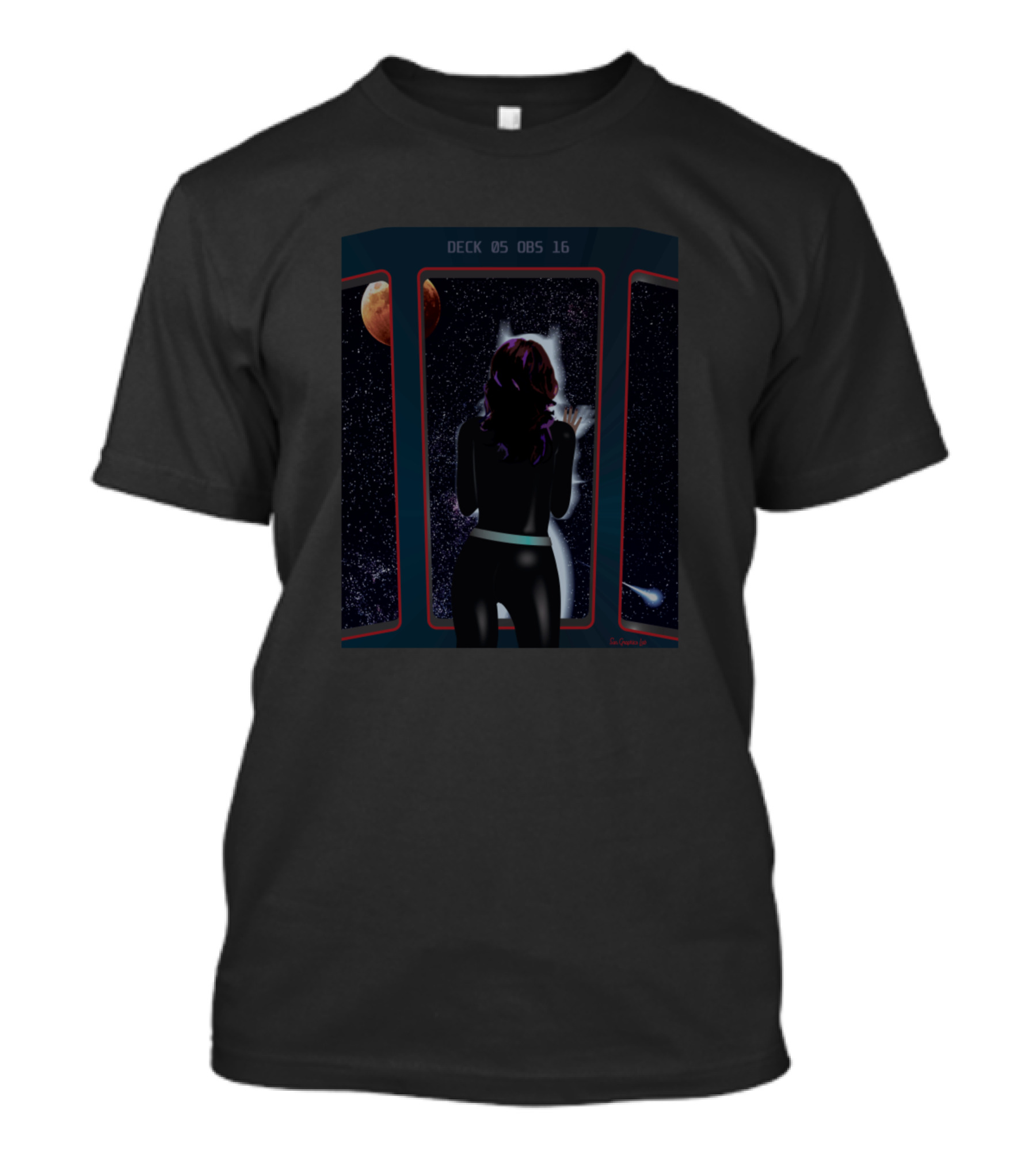 She Devils In Space Deck 05 OBS 16 Cosmic View T-Shirt