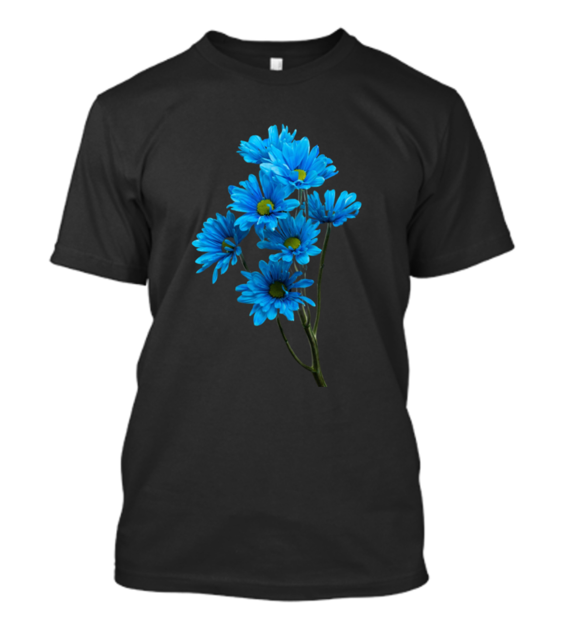 Super Mum In The Whole Galaxy Blue Flowers T-Shirt