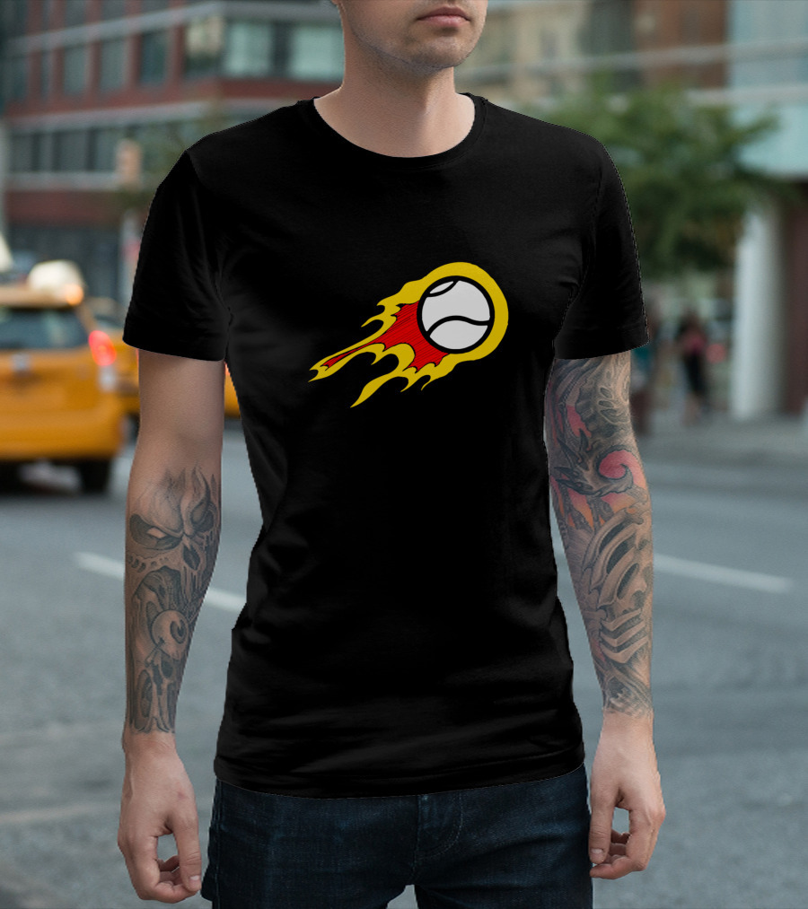 The Flaming Sliotar Fiery Hurling Ball T-Shirt