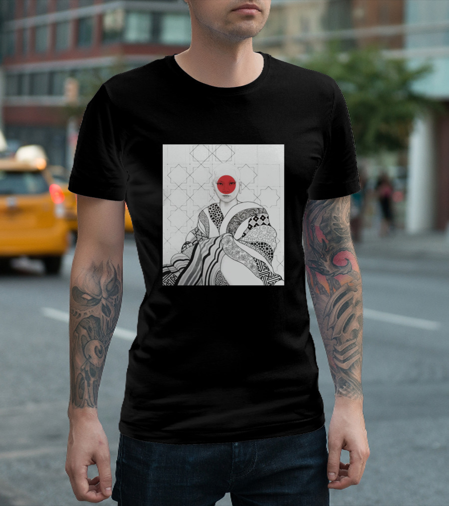 Visionary Abstract Reflection in Geometric T-Shirt