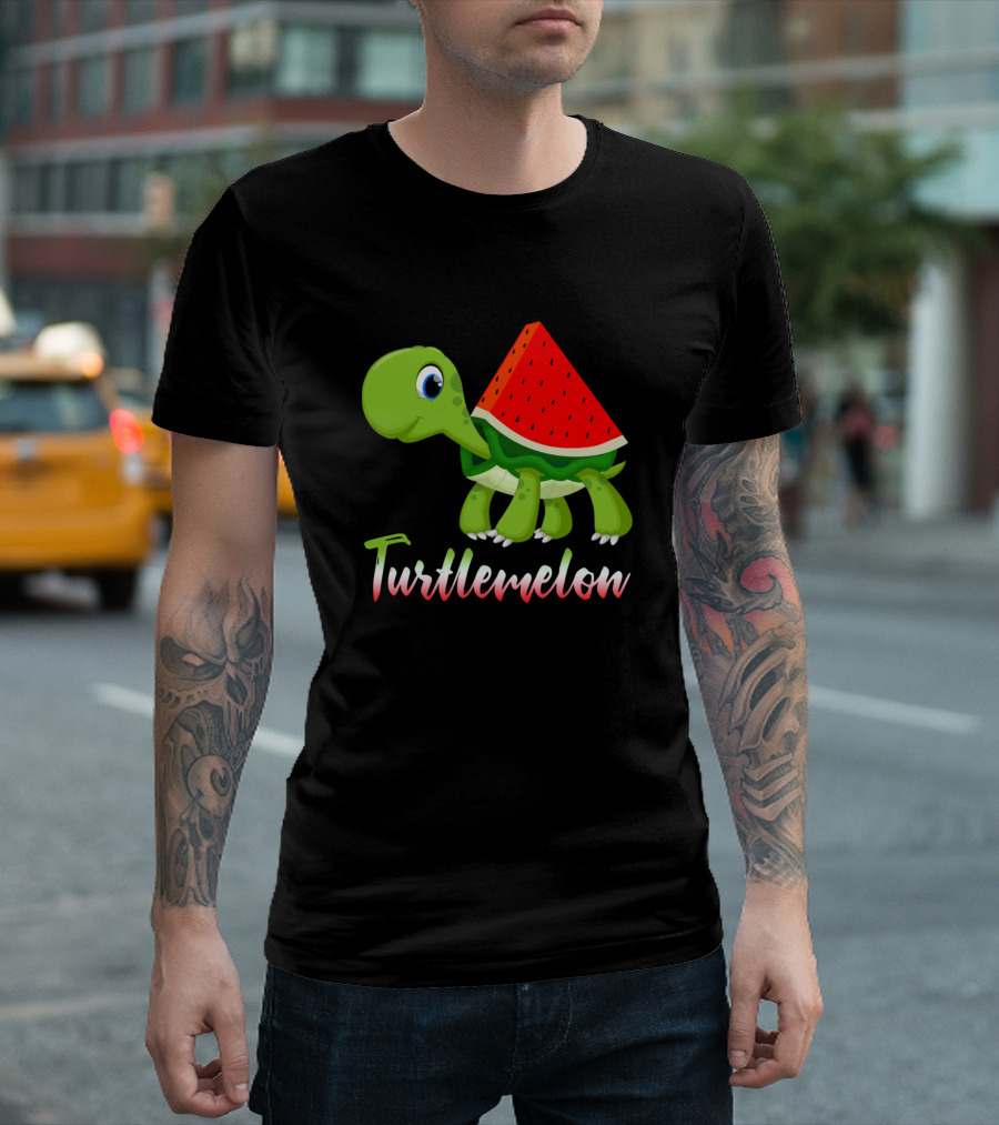 Turtlemelon Funny Watermelon Turtle Hybrid T-Shirt