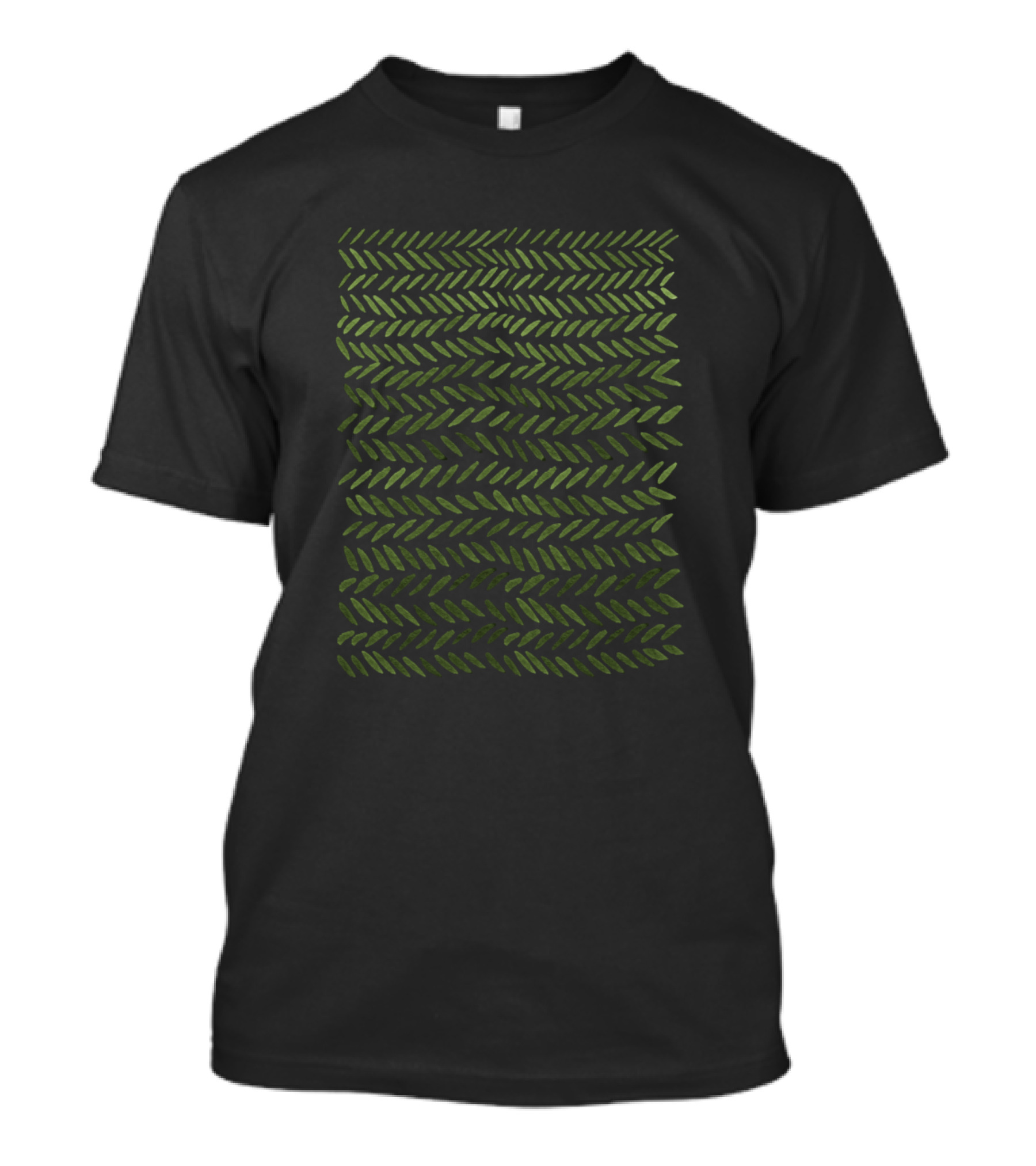 Watercolor Green Knitting Pattern Texture T-Shirt