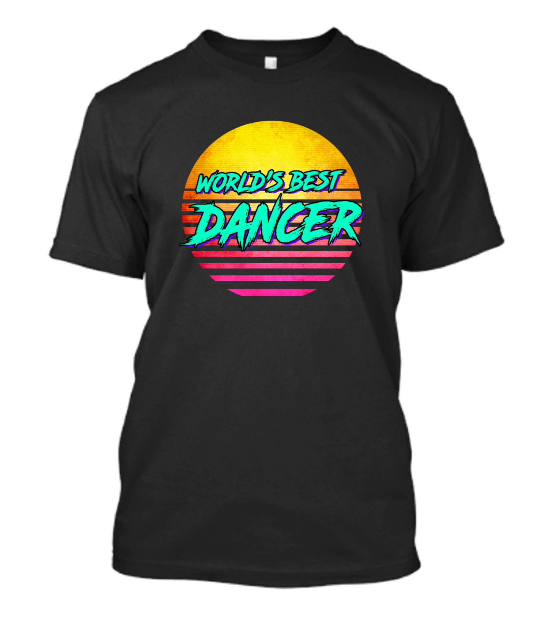 World's Best Dancer Retro Sunburst 80s Neon T-Shirt