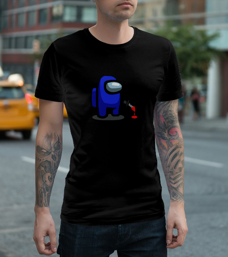 Among Us I Was Fixing The Lights Crewmate with Knife T-Shirt