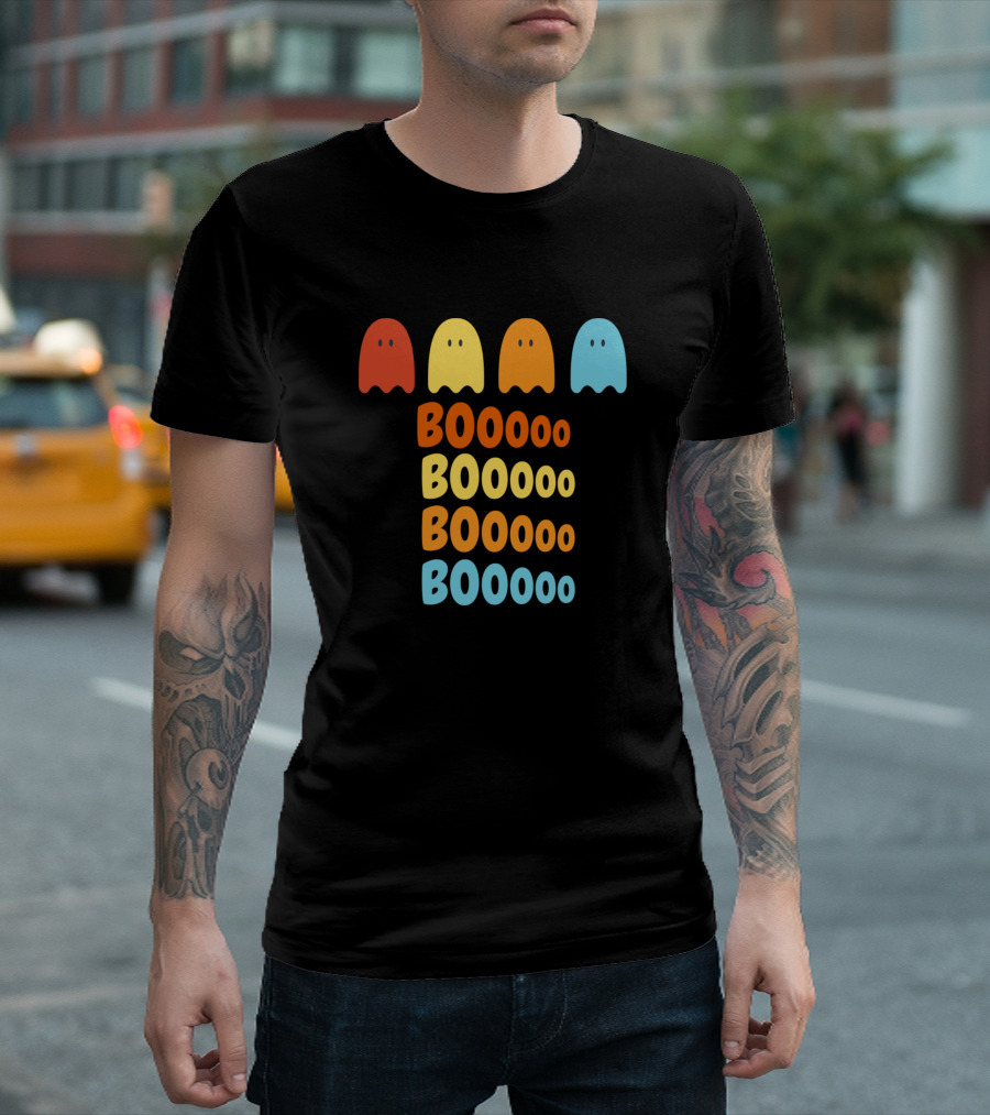 Booo Booooo Boooooo Boo Cute Ghosts T-Shirt