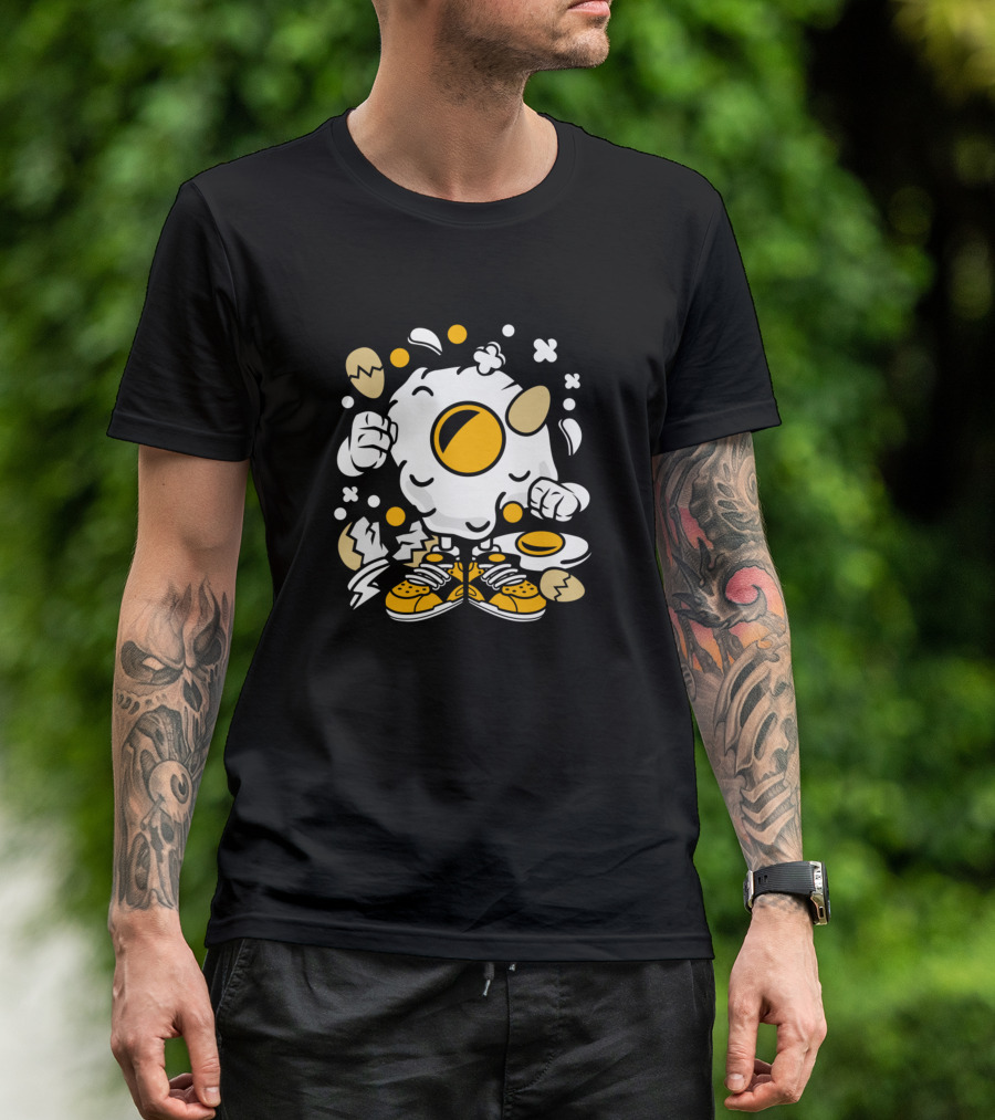 Egg With Sneakers And Animated Style For Comics And Pop Culture T-Shirt