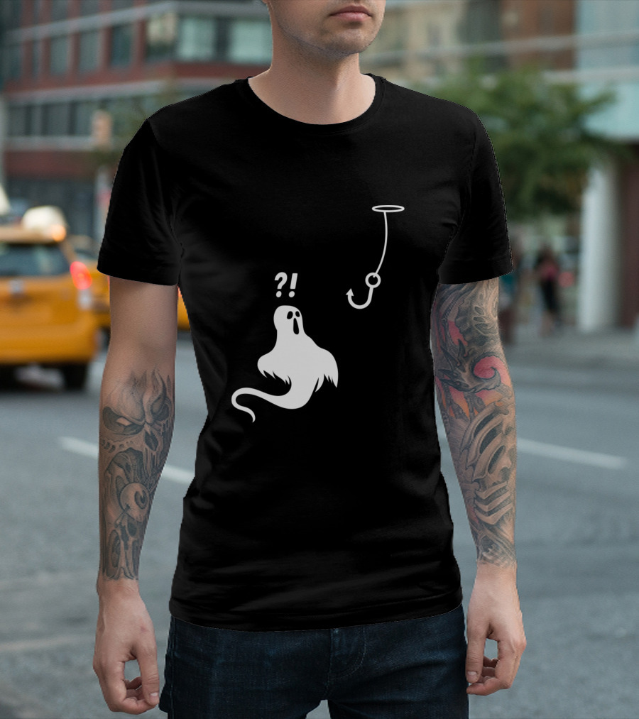 Ghost Bait Funny Paranormal Investigator Hooked Ghost Hun T-Shirt