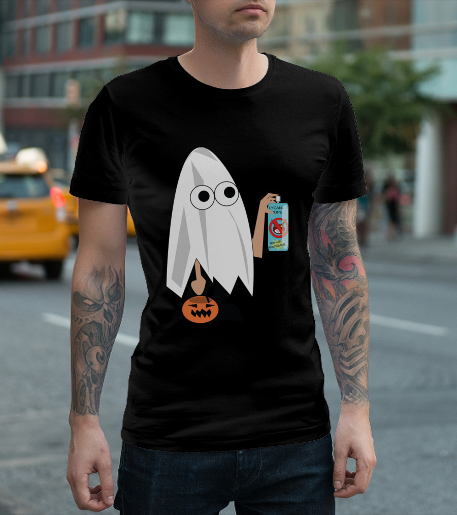 Ghost Trick Or Treater with Lycan Nope In Case of Werewolves T-Shirt