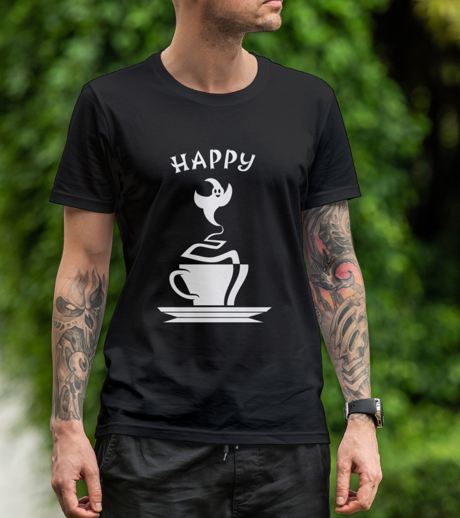 Happy Ghostly Halloween Coffee Cup T-Shirt