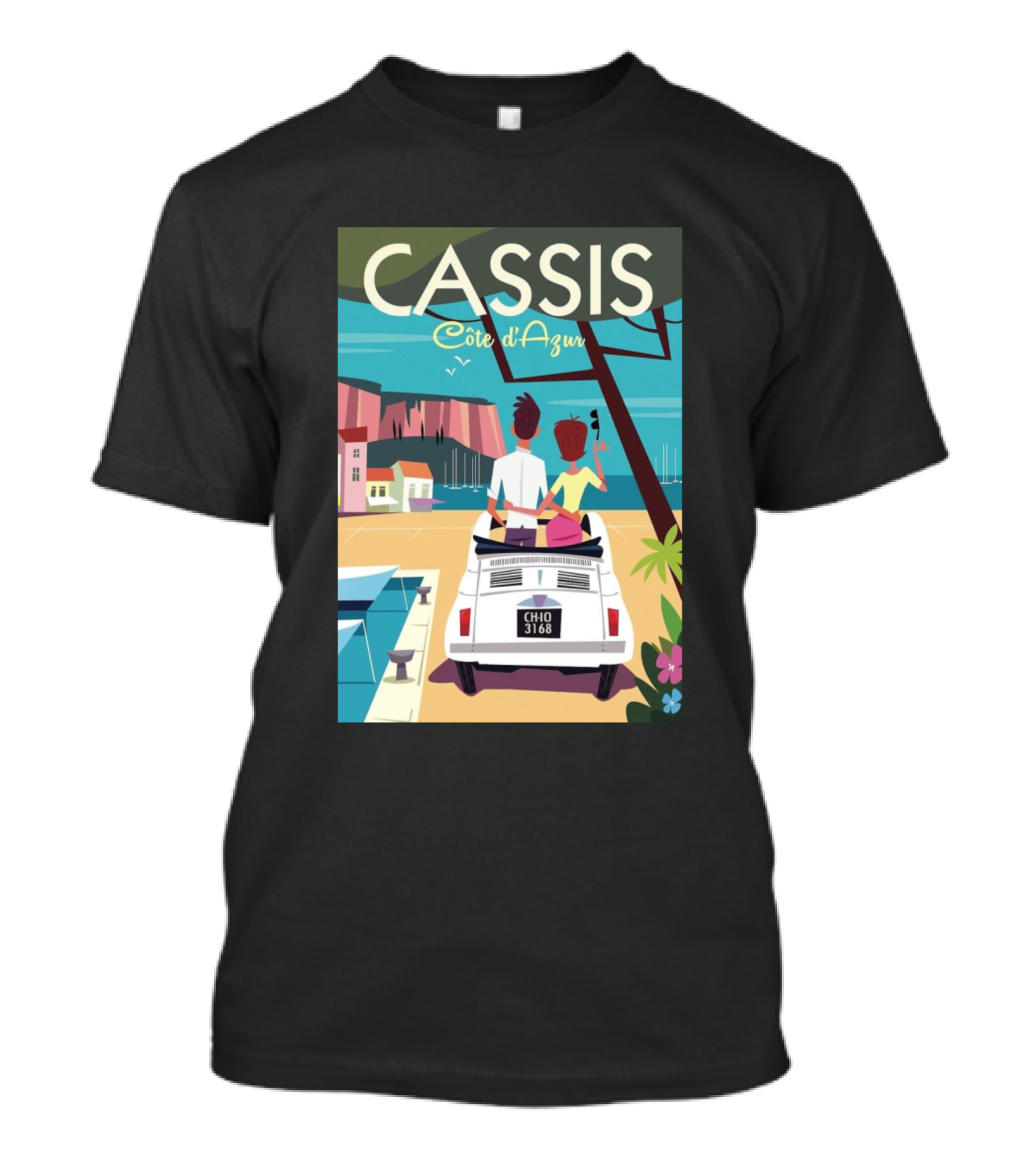 Cassis Côte D'Azur Retro Travel T-Shirt