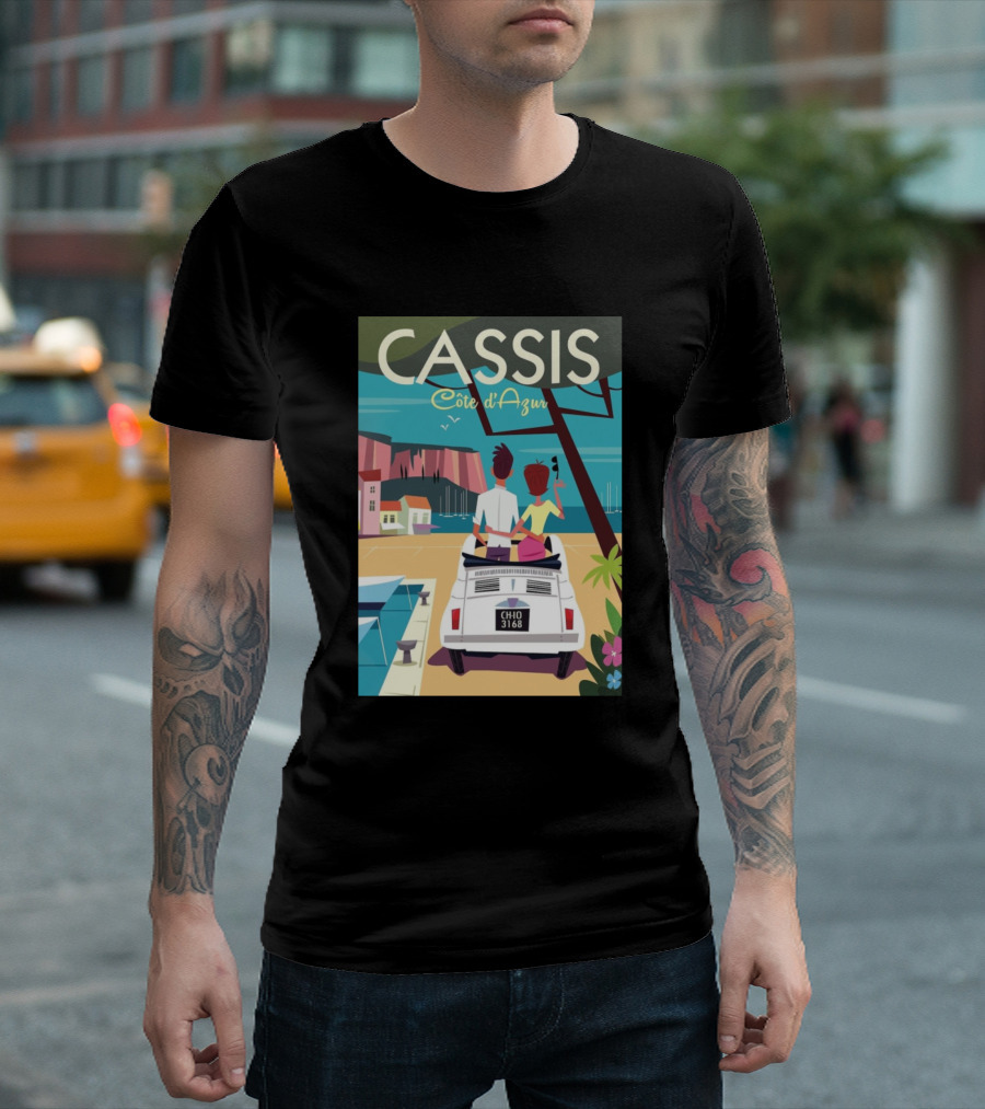 Cassis Côte D'Azur Retro Travel T-Shirt