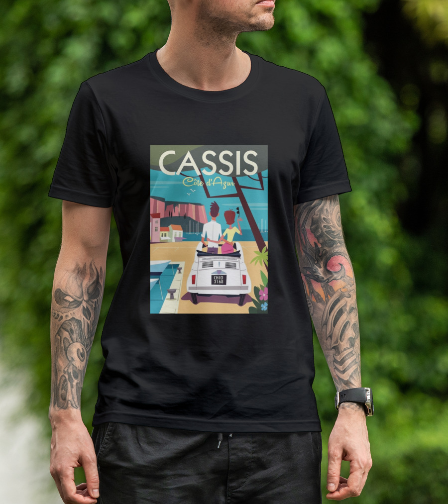 Cassis Côte D'Azur Retro Travel T-Shirt