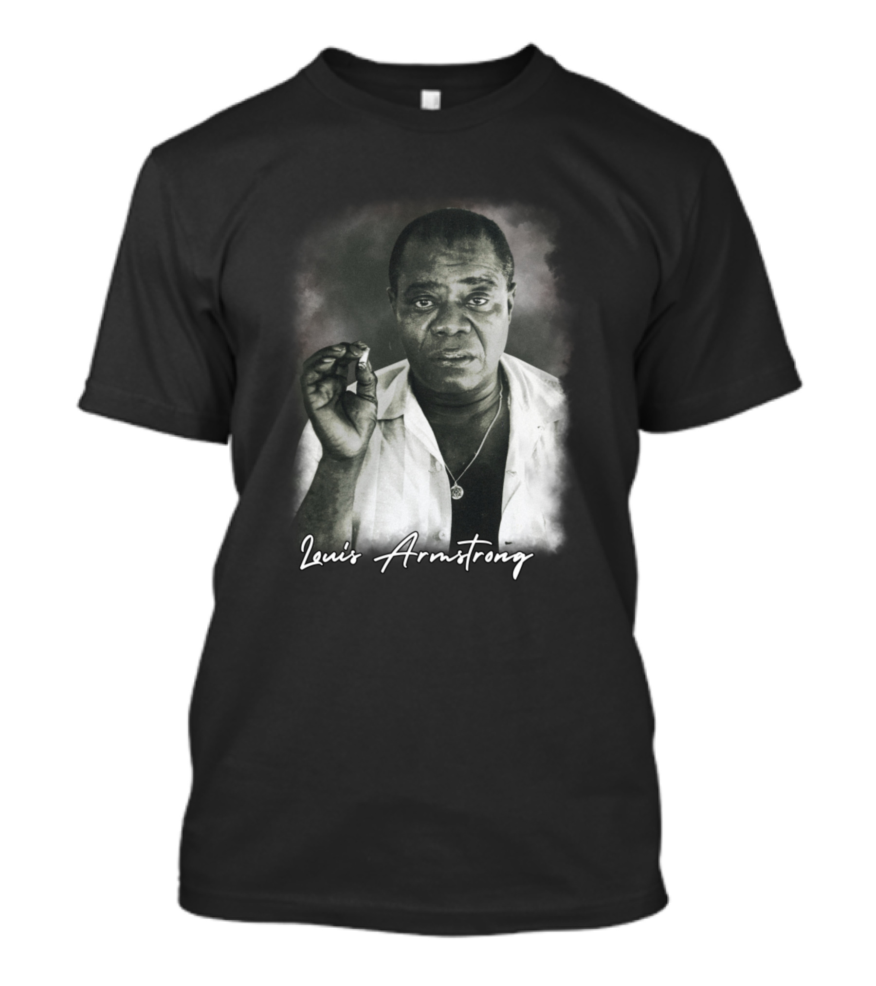 Louis Armstrong Black And White Photo T-Shirt