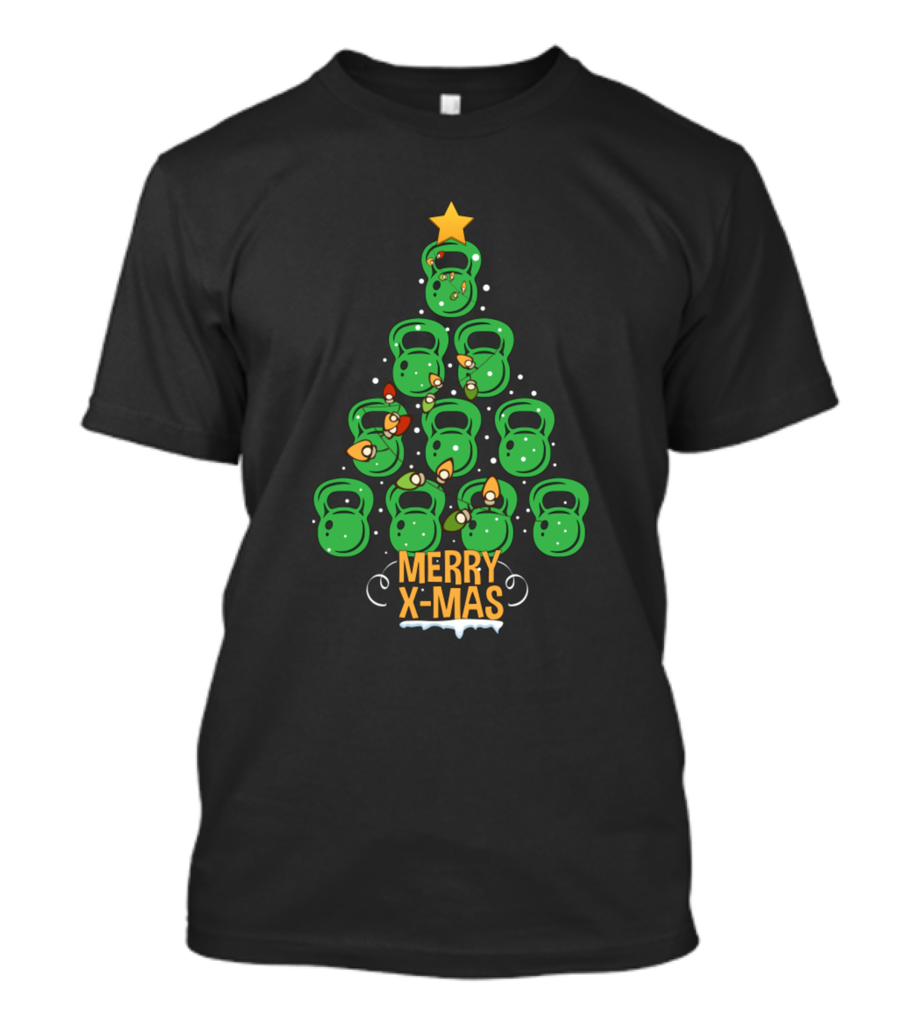 Merry Xmas Kettlebell Tree Fitness Holiday Workouts T-Shirt
