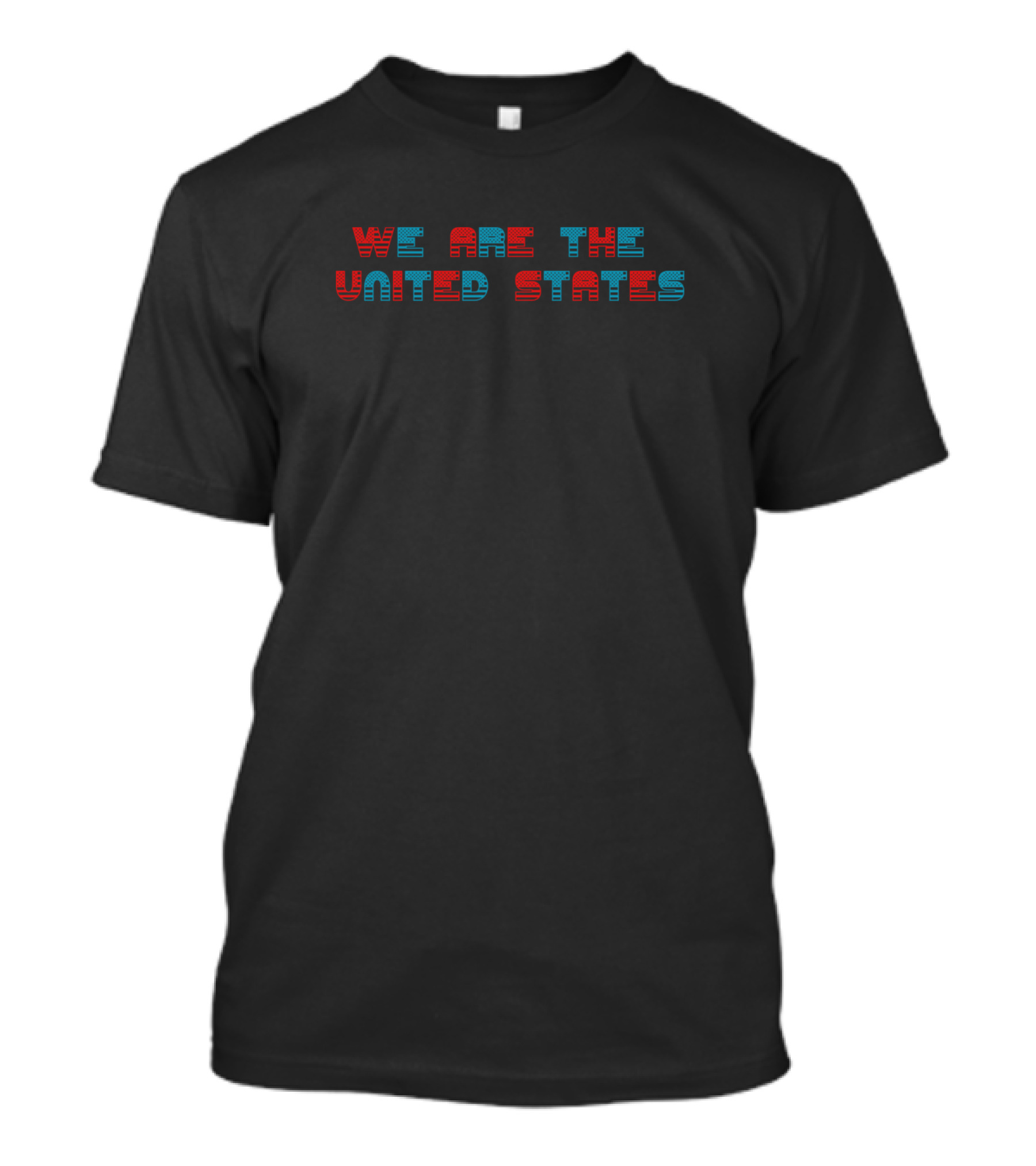 We Are The United States Red Blue Text T-Shirt