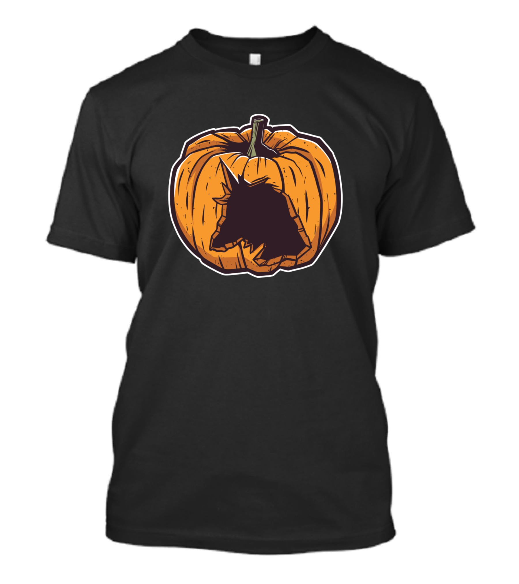 Pumpkin Jack-O'-Lantern Unicorn Carving T-Shirt