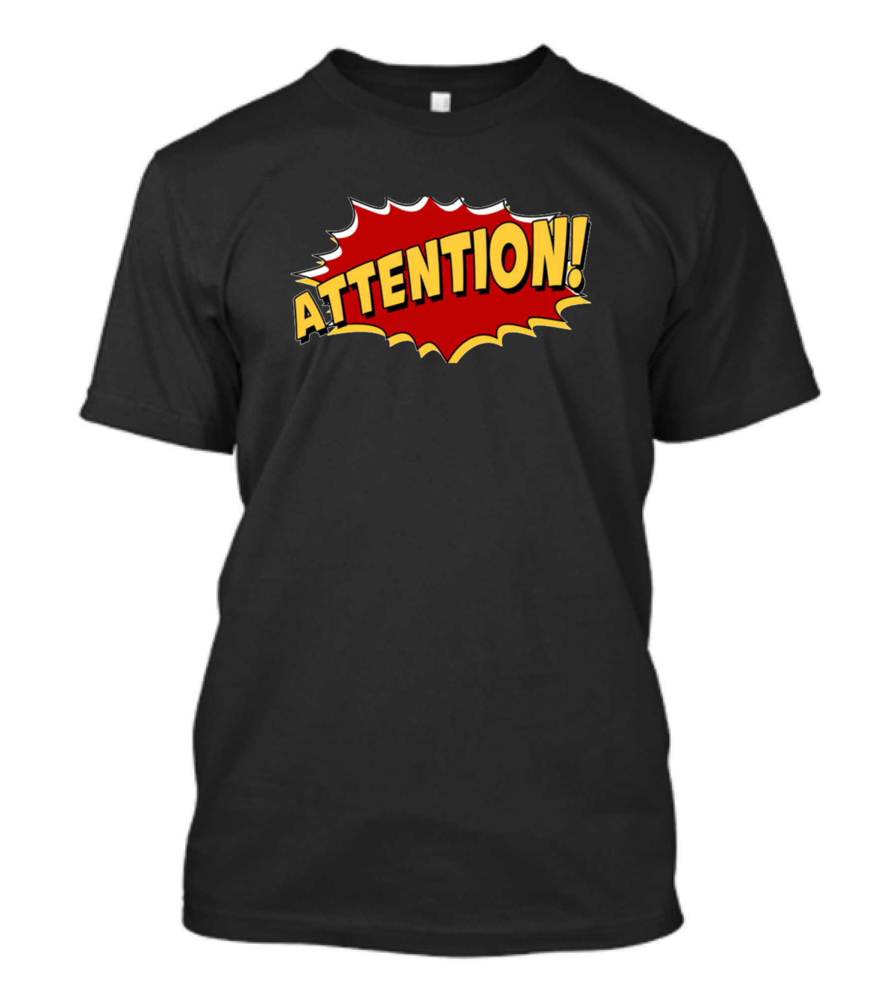 ATTENTION Comic Style Burst T-Shirt