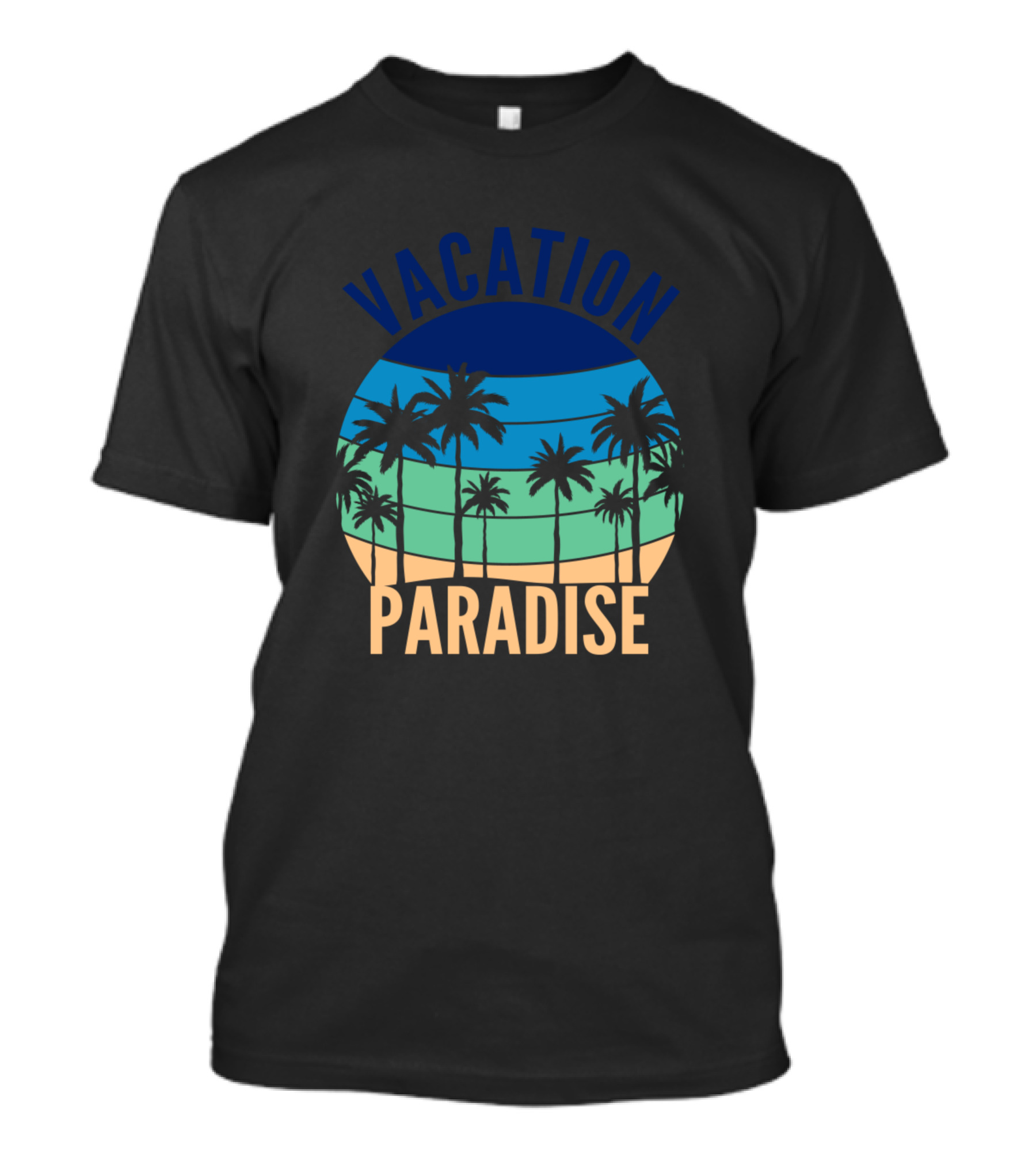 Vacation Paradise Tropical Palm Sunset T-Shirt