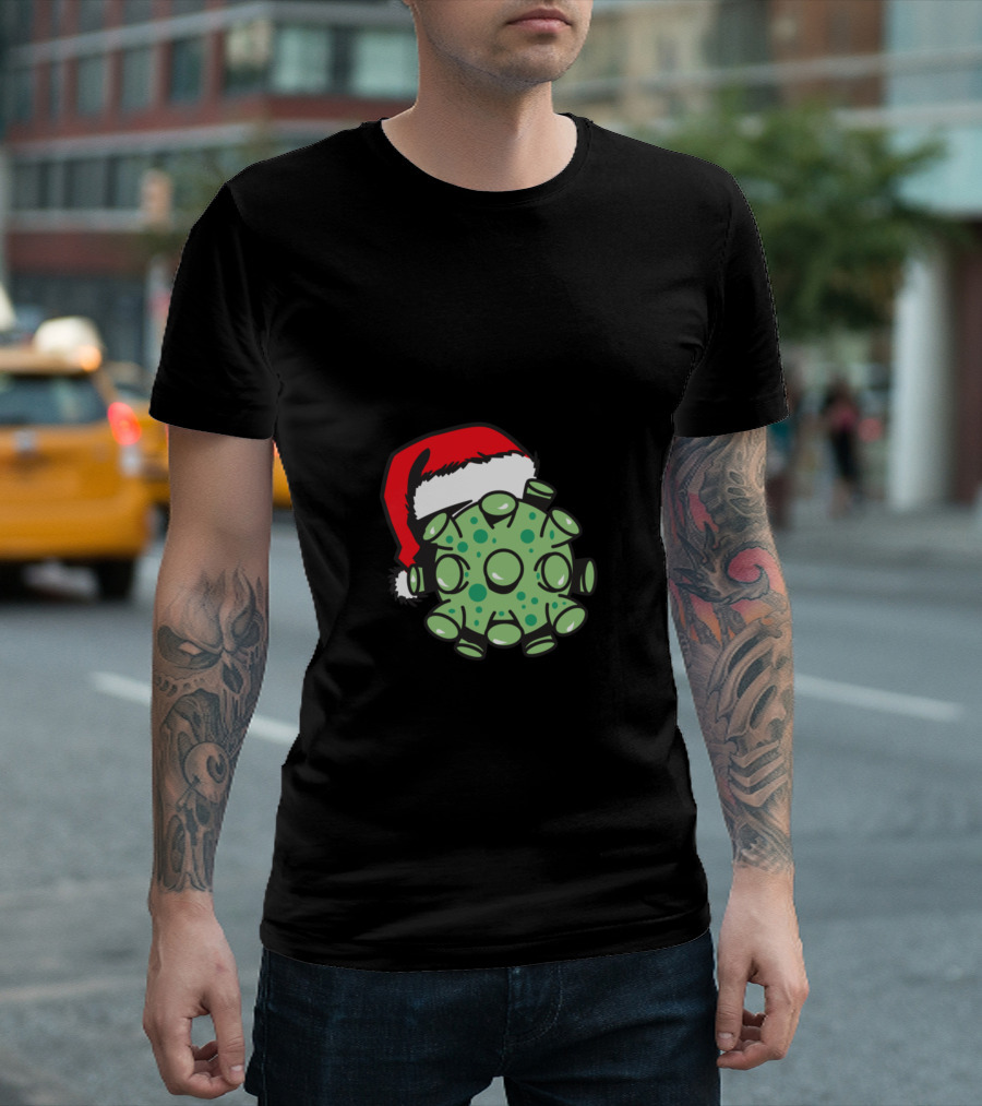 All I Want For Christmas Is Attention Virus Santa Hat T-Shirt