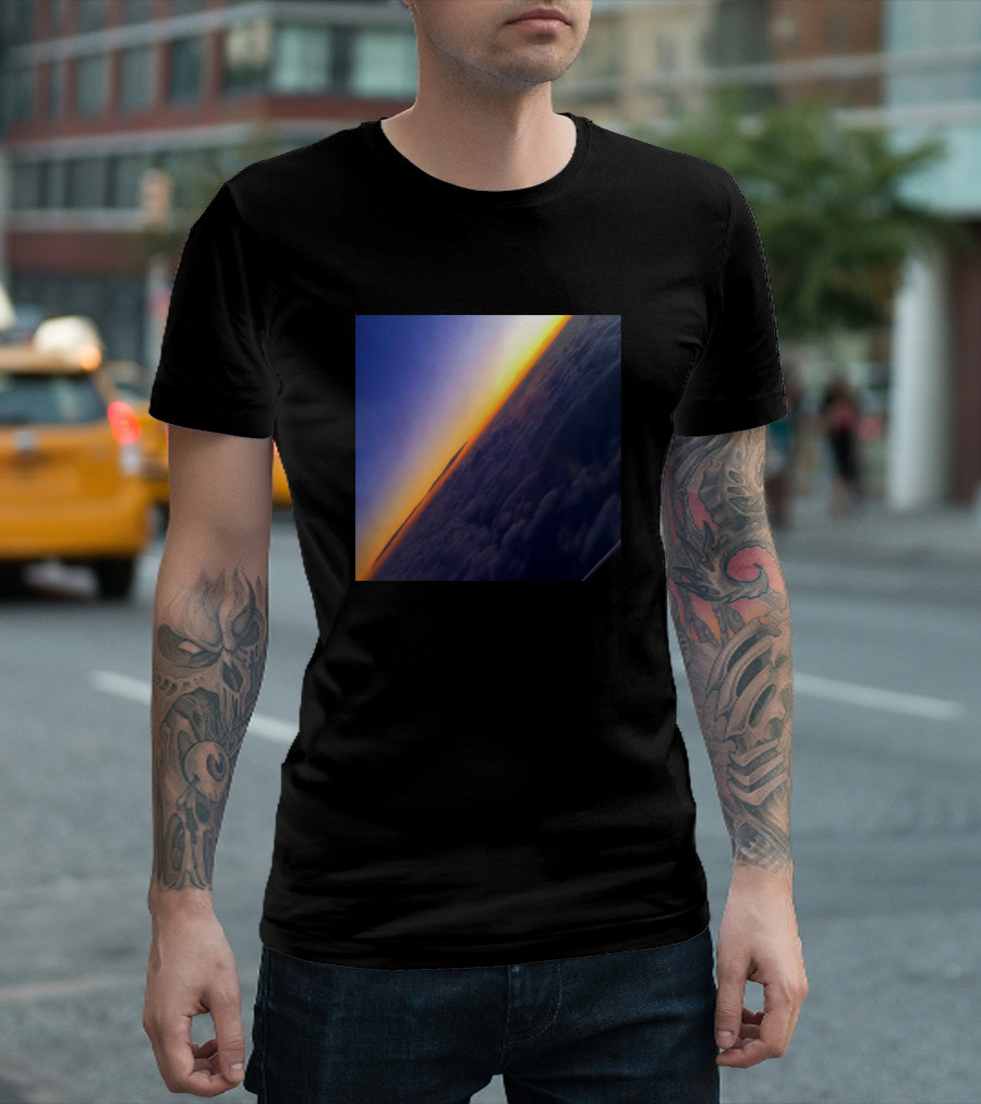 Sunset Over Cloudy Horizon Above The Clouds T-Shirt