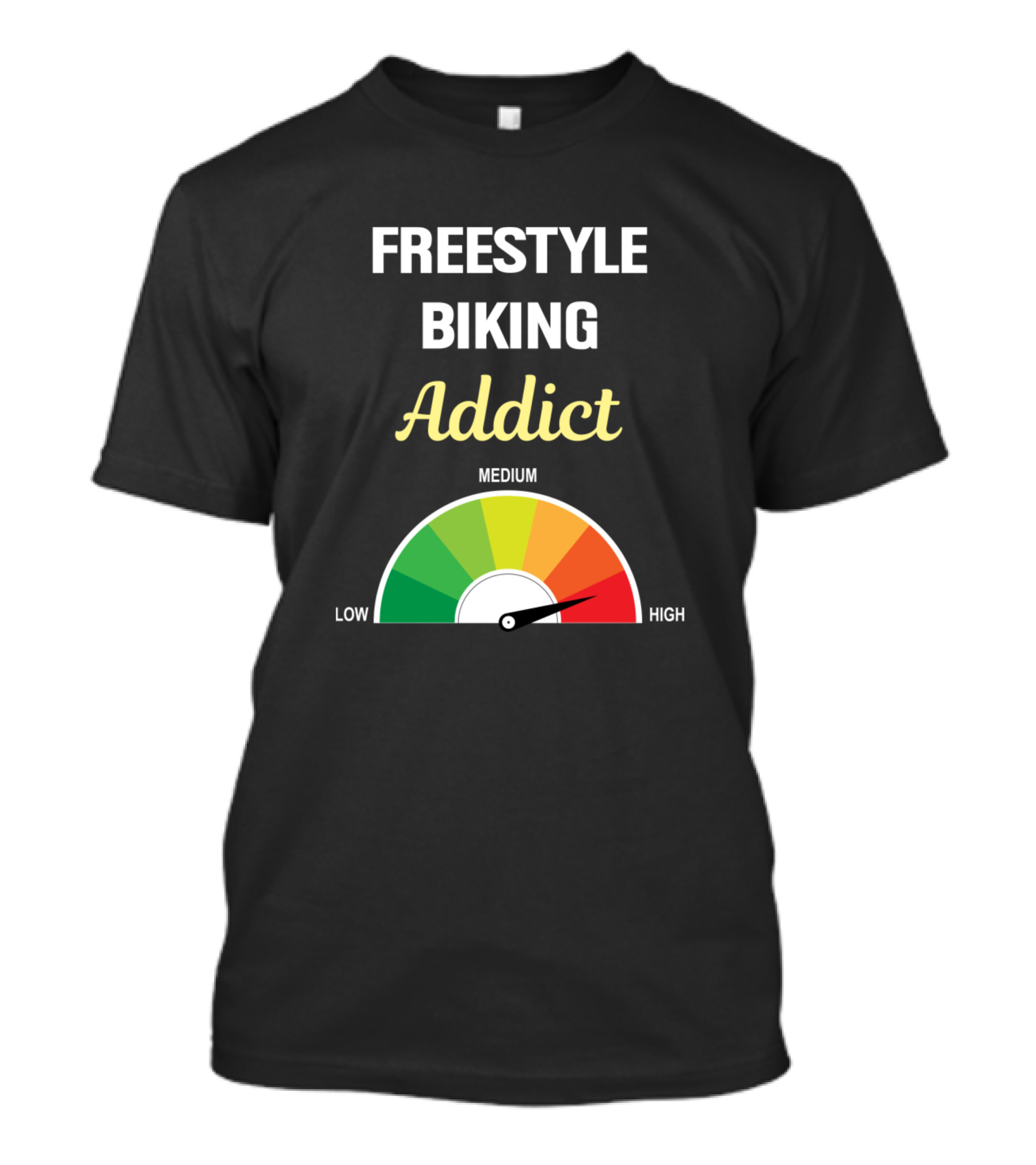 Freestyle Biking Addict Speedometer Gauge High Level T-Shirt
