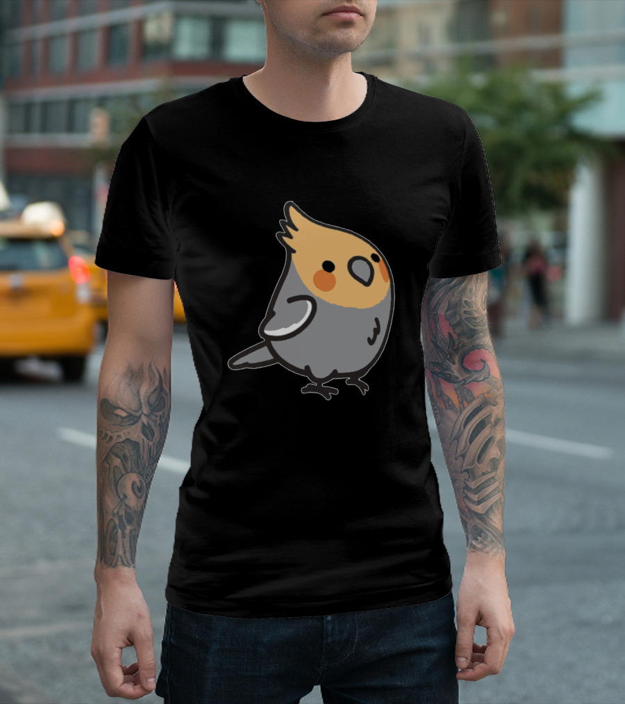 Chubby Cockatiel Cute Bird T-Shirt