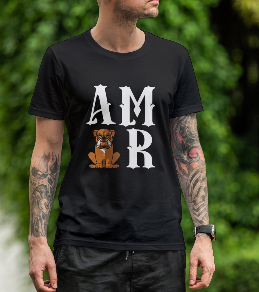 Amor Dog Mom Dog Dad Bulldog Dog Love T-Shirt
