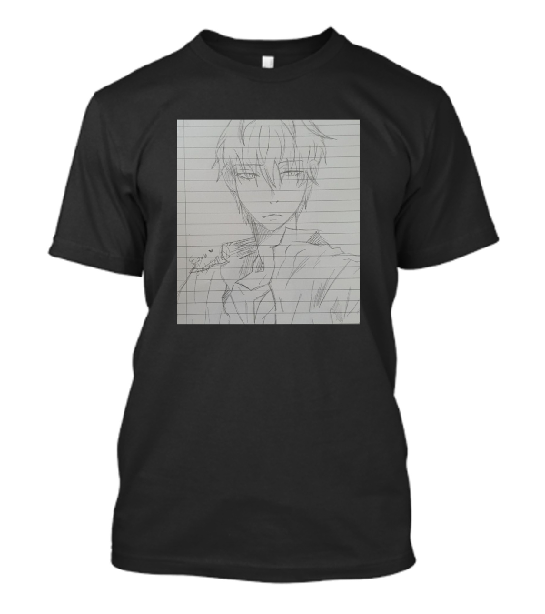 Boyfriend Sketch Drawing Notebook Anime T-Shirt
