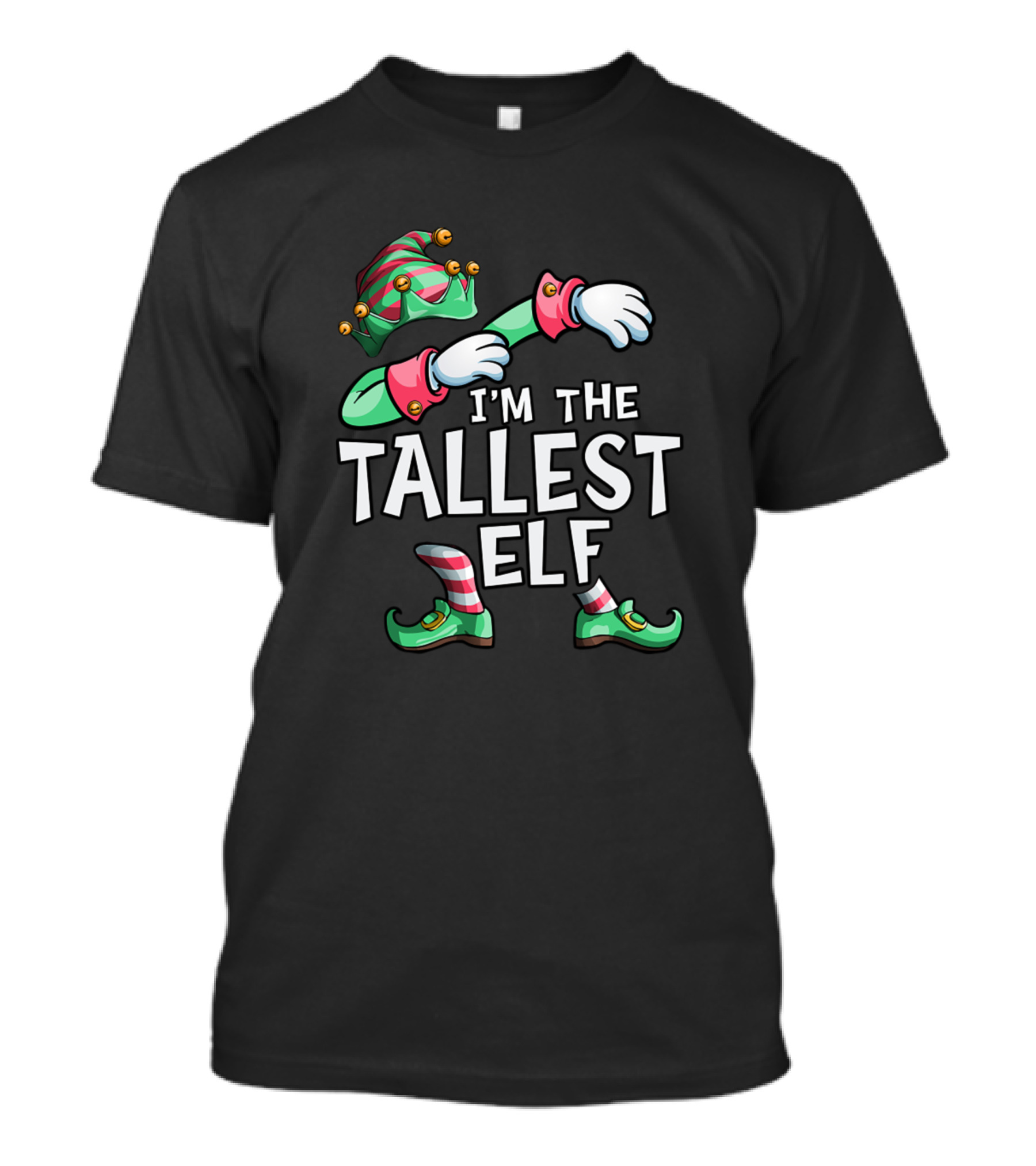 I'm The Tallest Elf Dabbing Christmas Family Matching T-Shirt