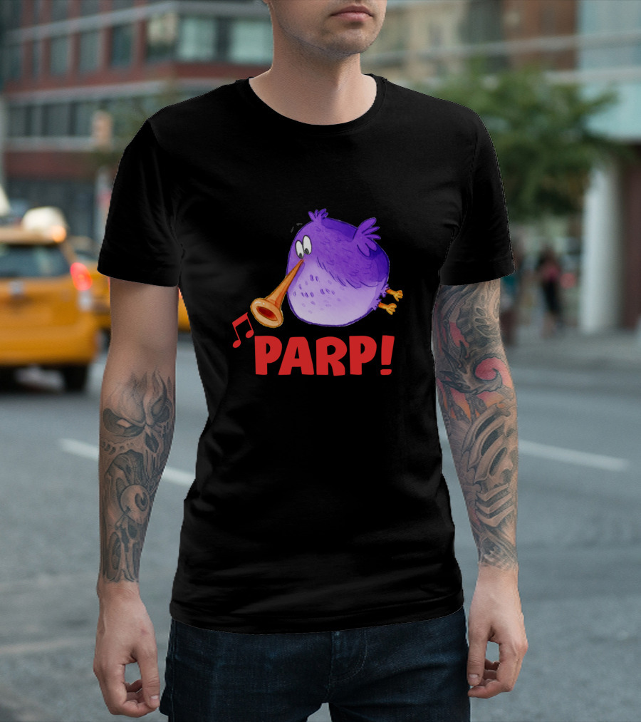 Parp Musical Bird With Trumpet And Note T-Shirt
