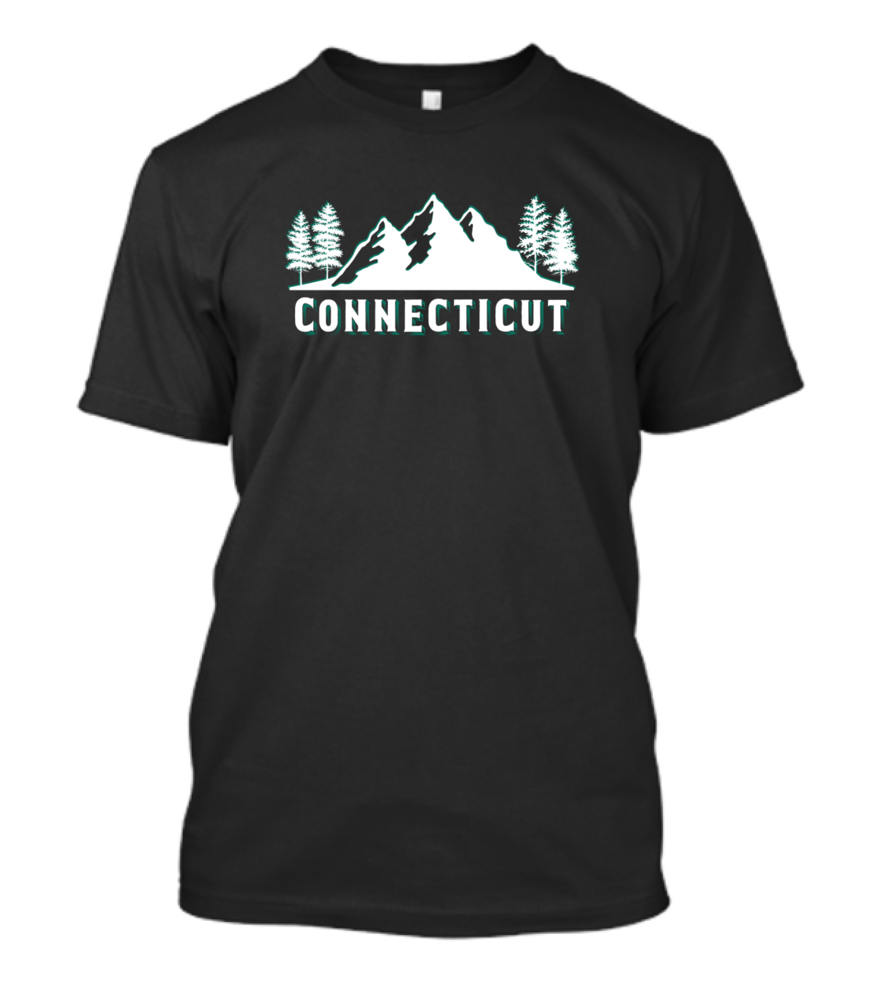 Connecticut Mountain Trees Retro Vintage USA T-Shirt