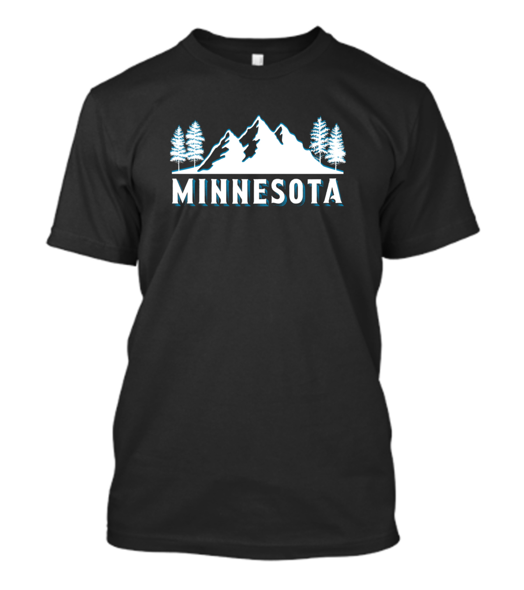 Minnesota Retro Vintage Mountain Landscape With Pines T-Shirt
