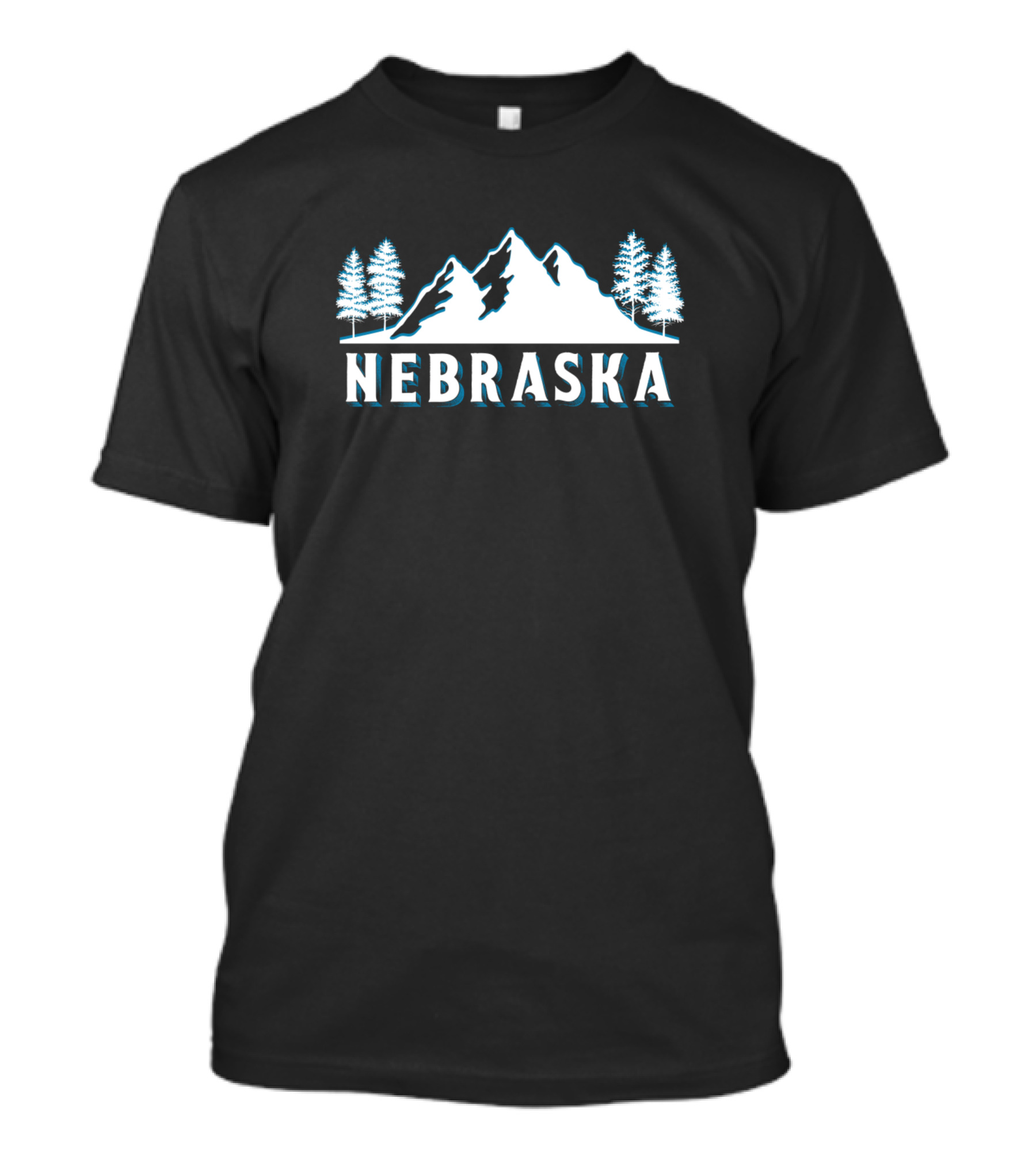 Retro Vintage Nebraska Mountain Landscape USA T-Shirt
